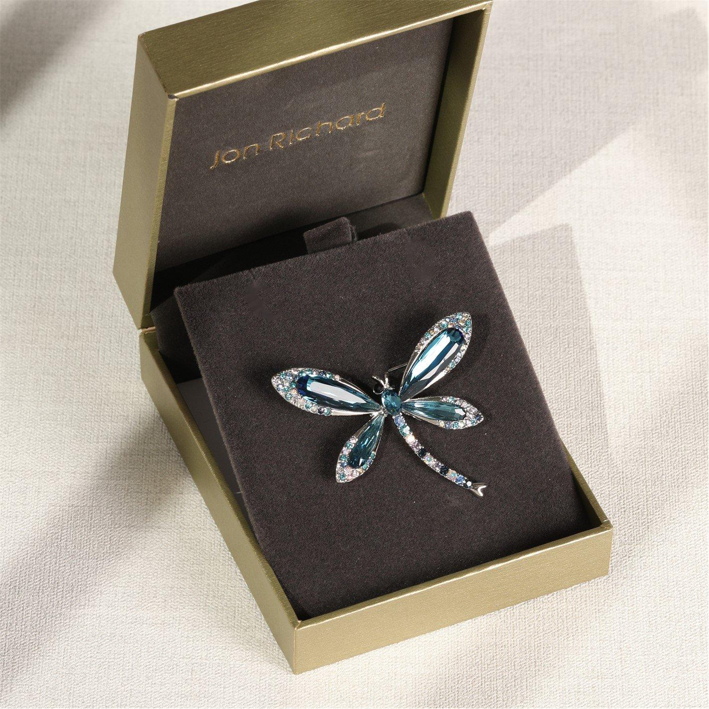 Blue - Jon Richard - Dragon Fly Brooch - Gift Boxed - 3