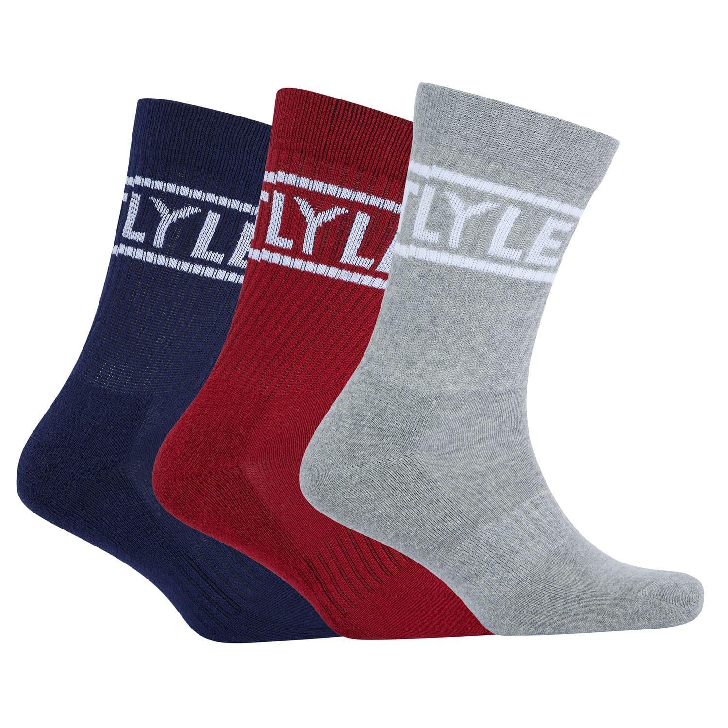 Multi Colour - Lyle and Scott - 3 Pack of Logo Sport Socks