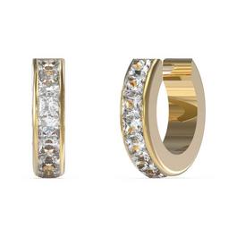 Guess Ladies Guess Gold Plated Crystal Huggie Earrings