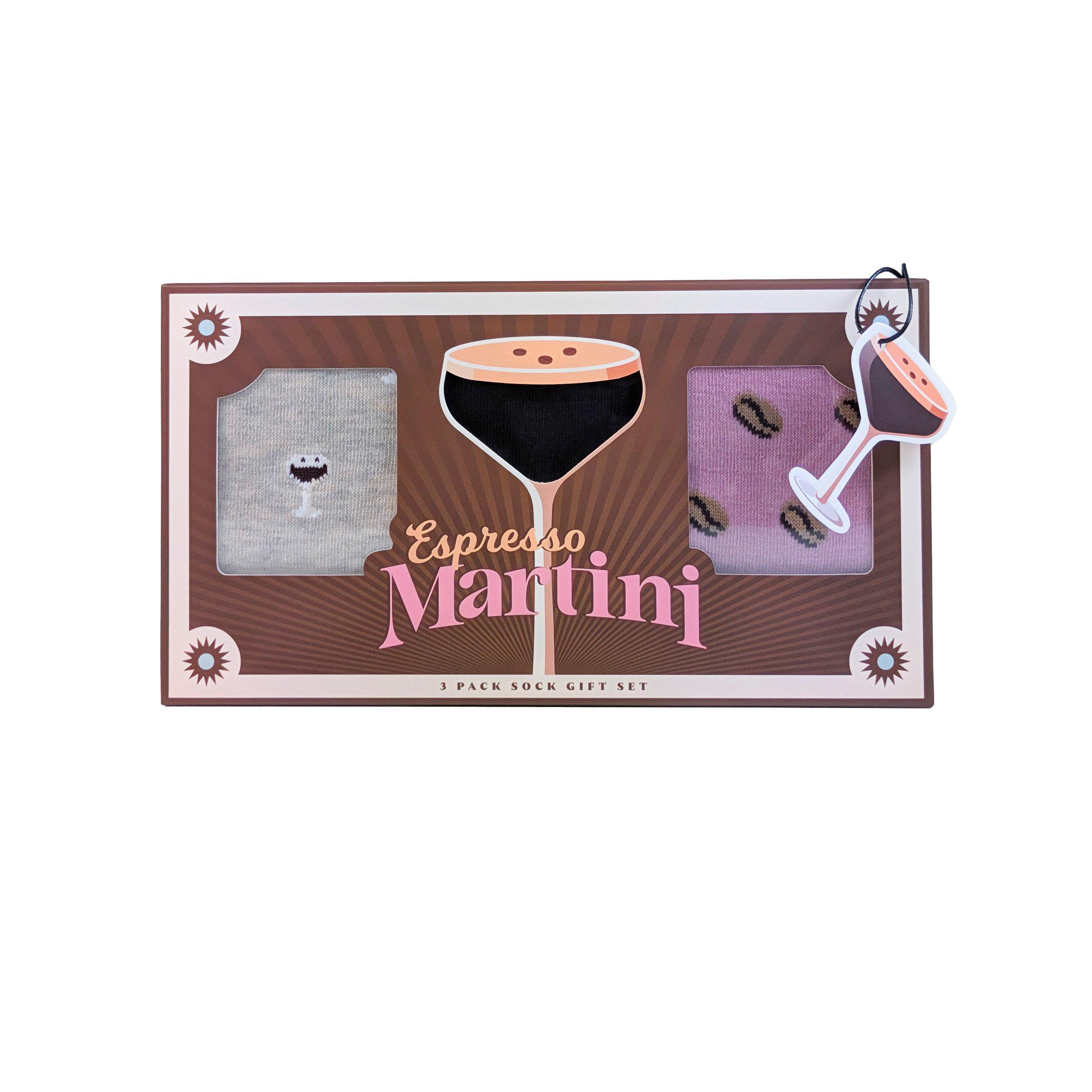 Braun - Orrsum Sock Company - Ladies Espresso Martini 3-Pack Socks Gift Box - 2