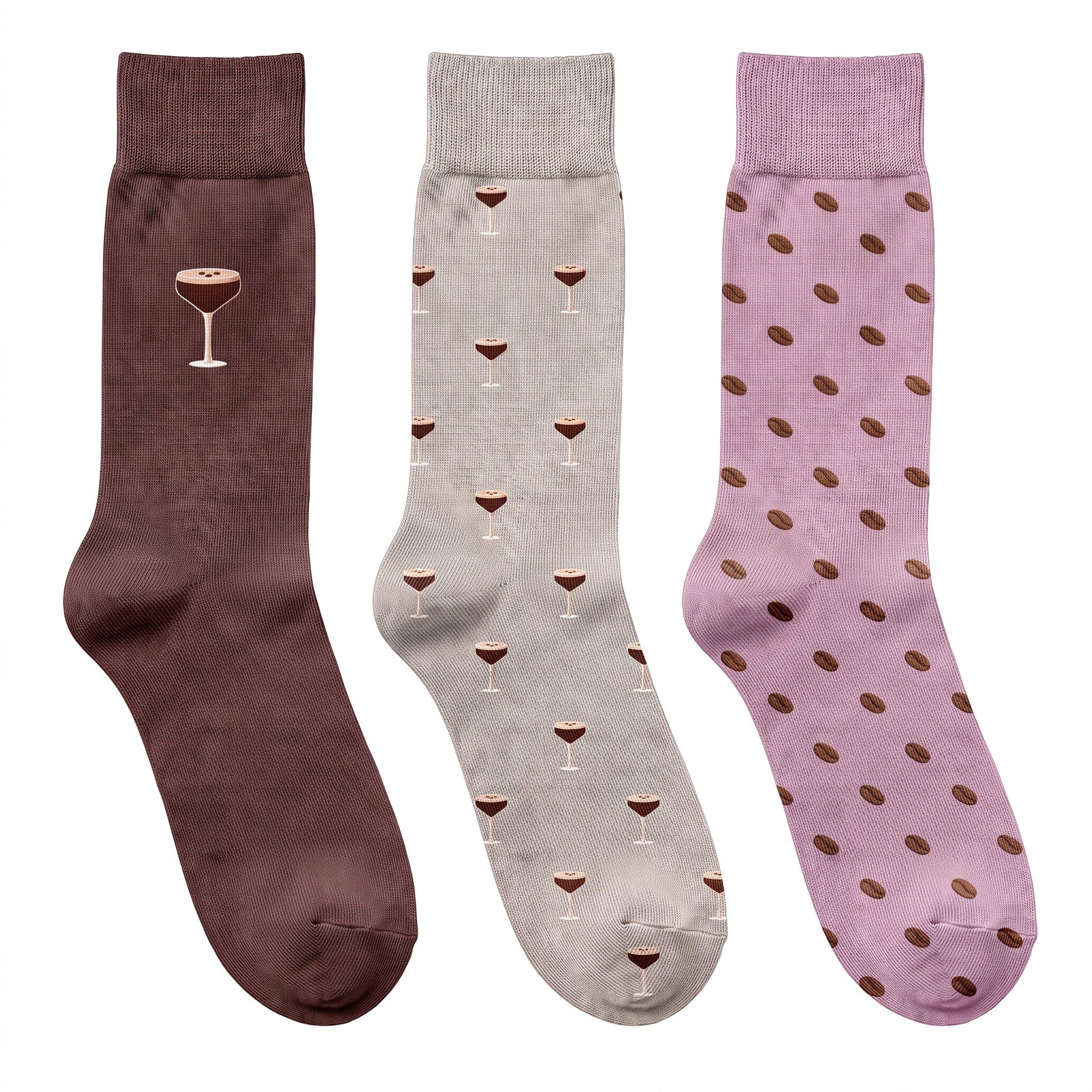 Braun - Orrsum Sock Company - Ladies Espresso Martini 3-Pack Socks Gift Box - 3
