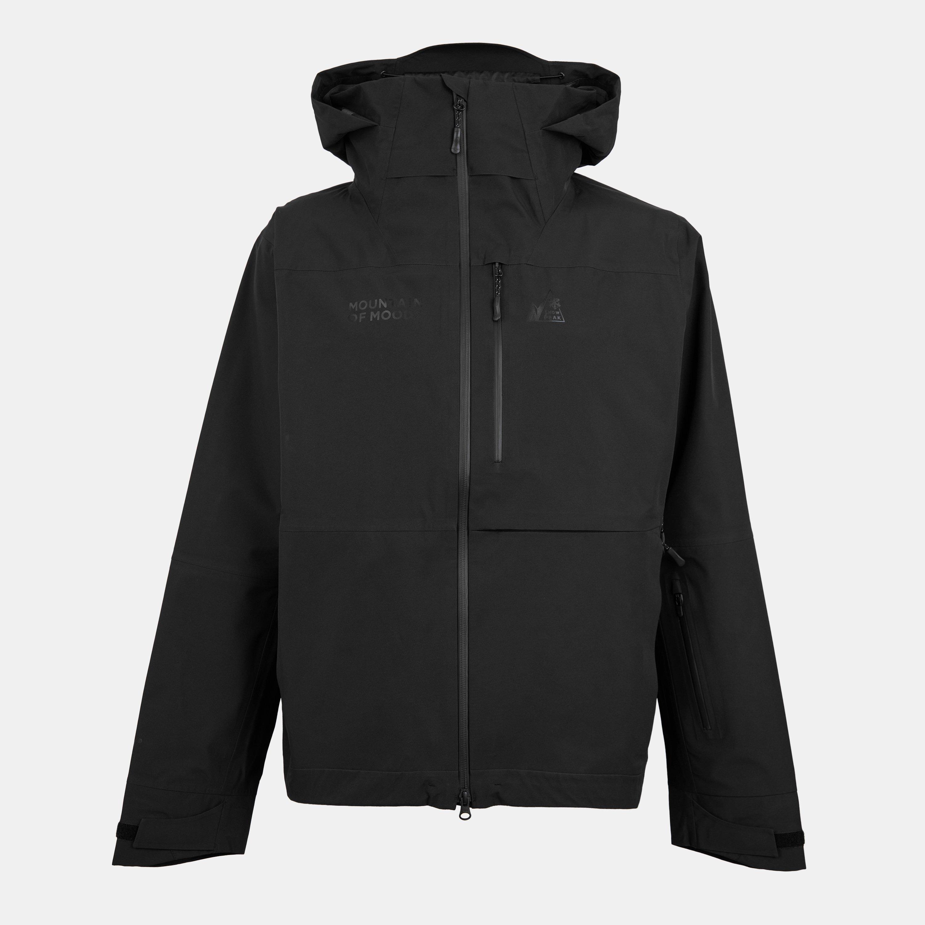Snow Peak Men's Windproof Long Sleeve Ski Jacket - Black - Medium