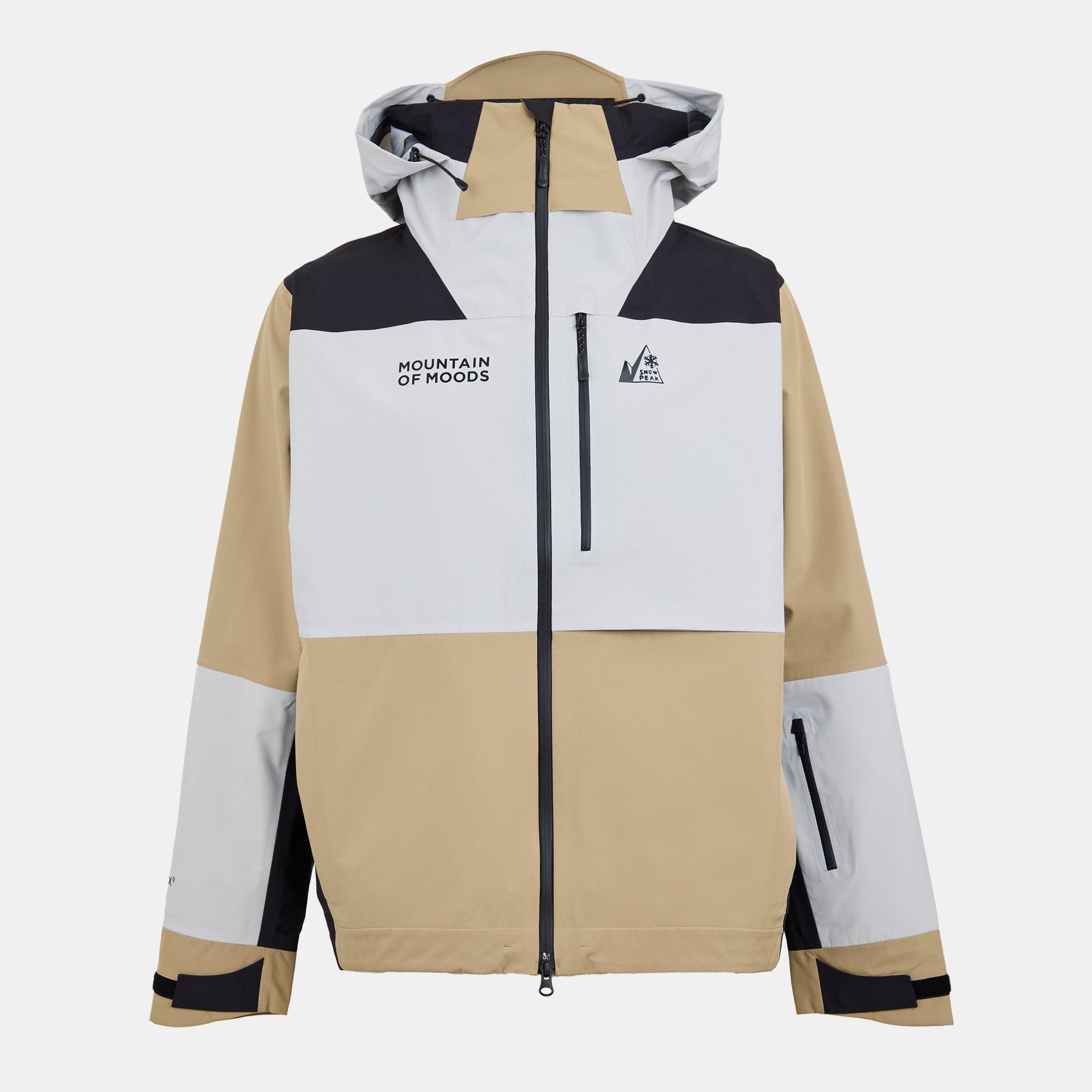 Snow Peak Men's Windproof Long Sleeve Ski Jacket - Beige - Medium