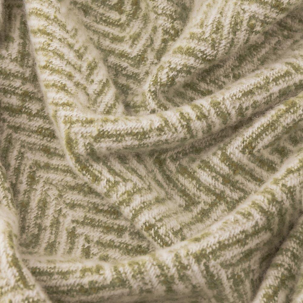Green - Furn - Tweedie Brushed Herringbone Throw - 2