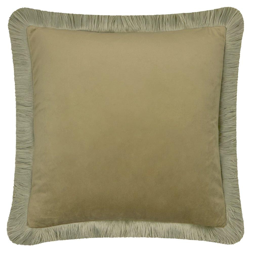 Halo Fringed Velvet Cushion