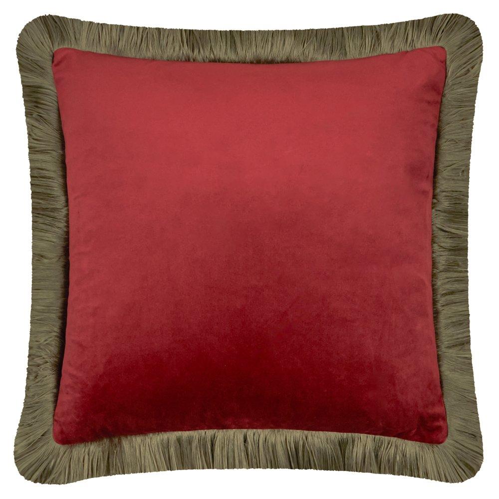 Halo Fringed Velvet Cushion