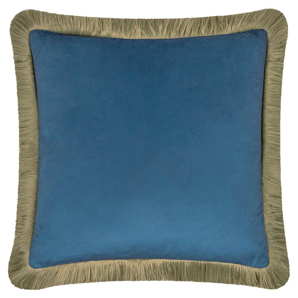 Halo Fringed Velvet Cushion