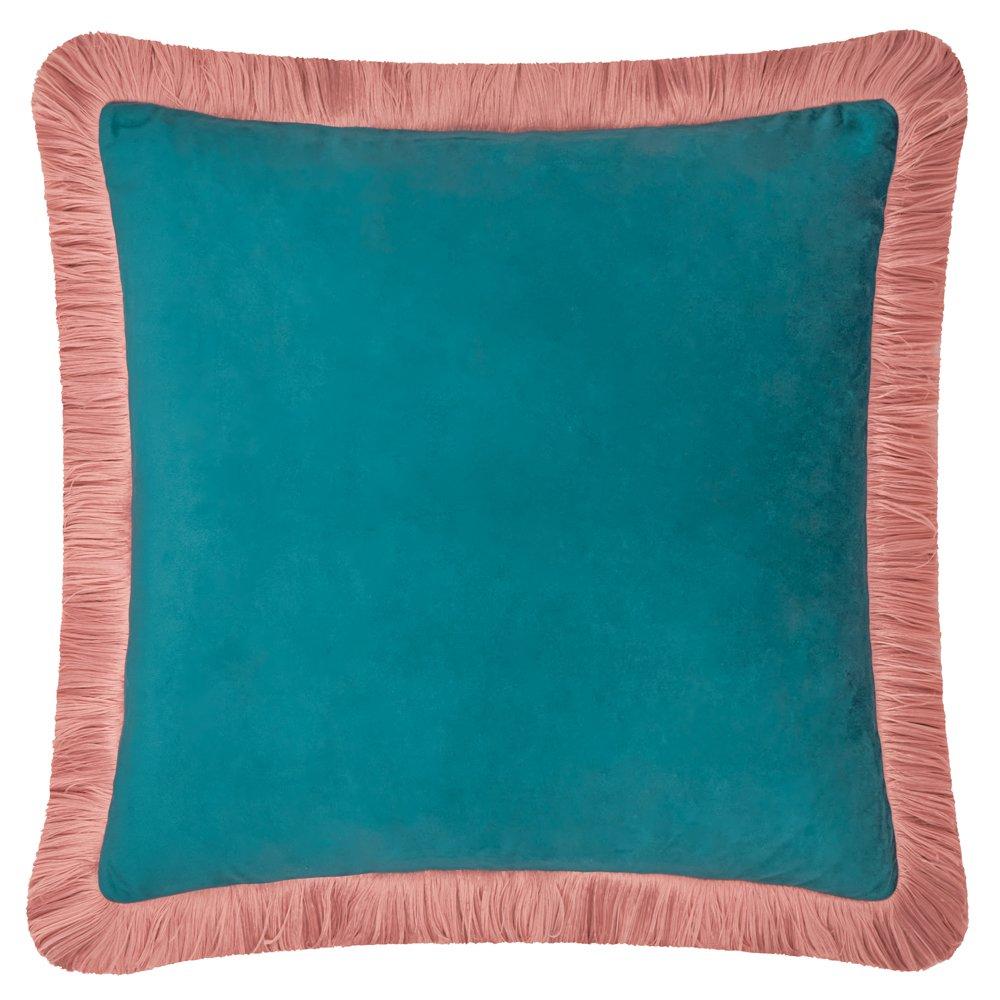 Halo Fringed Velvet Cushion