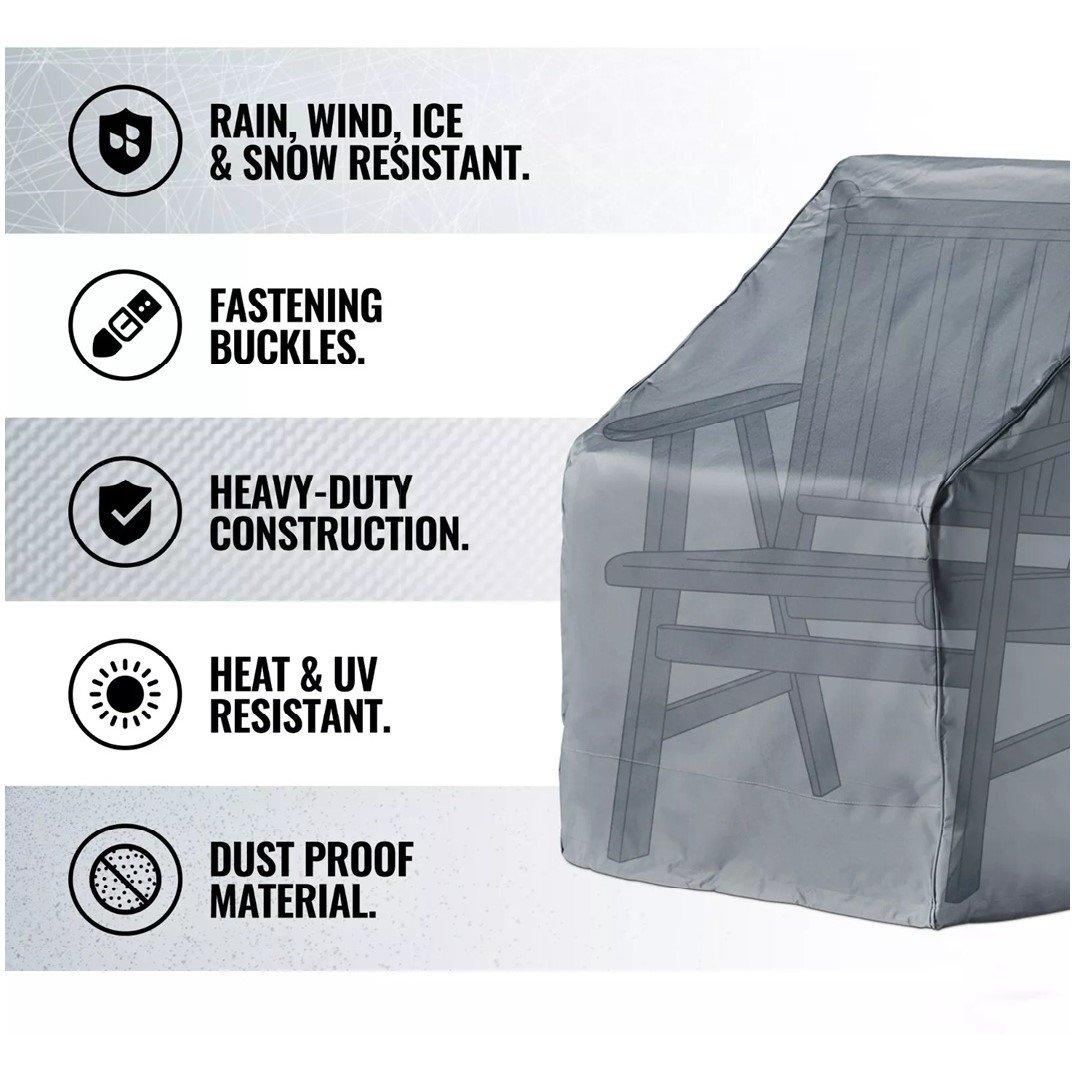 Grey - VonHaus - 2 Seater Bench Cover - 4