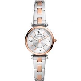 Fossil Ladies Fossil Carlie Two Tone Rose Watch ES5201