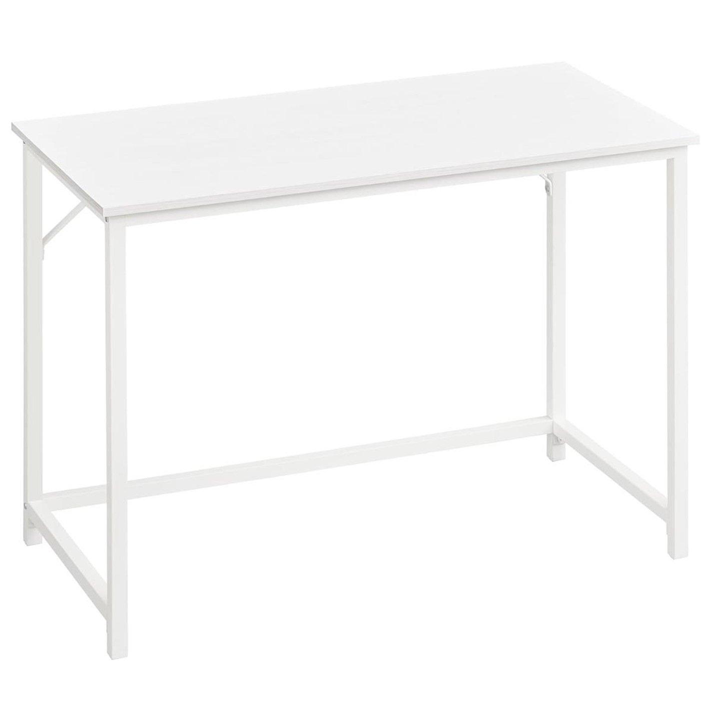White - House of Home - Computer Desk White Finish Sturdy Home Office Work - 2