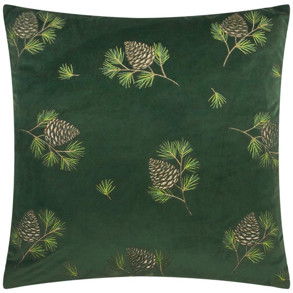 Spruce Green - Furn - Winter Pines Faux Fur Cushion - 1