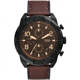 Fossil Bronson Brown Chronograph Watch FS5875