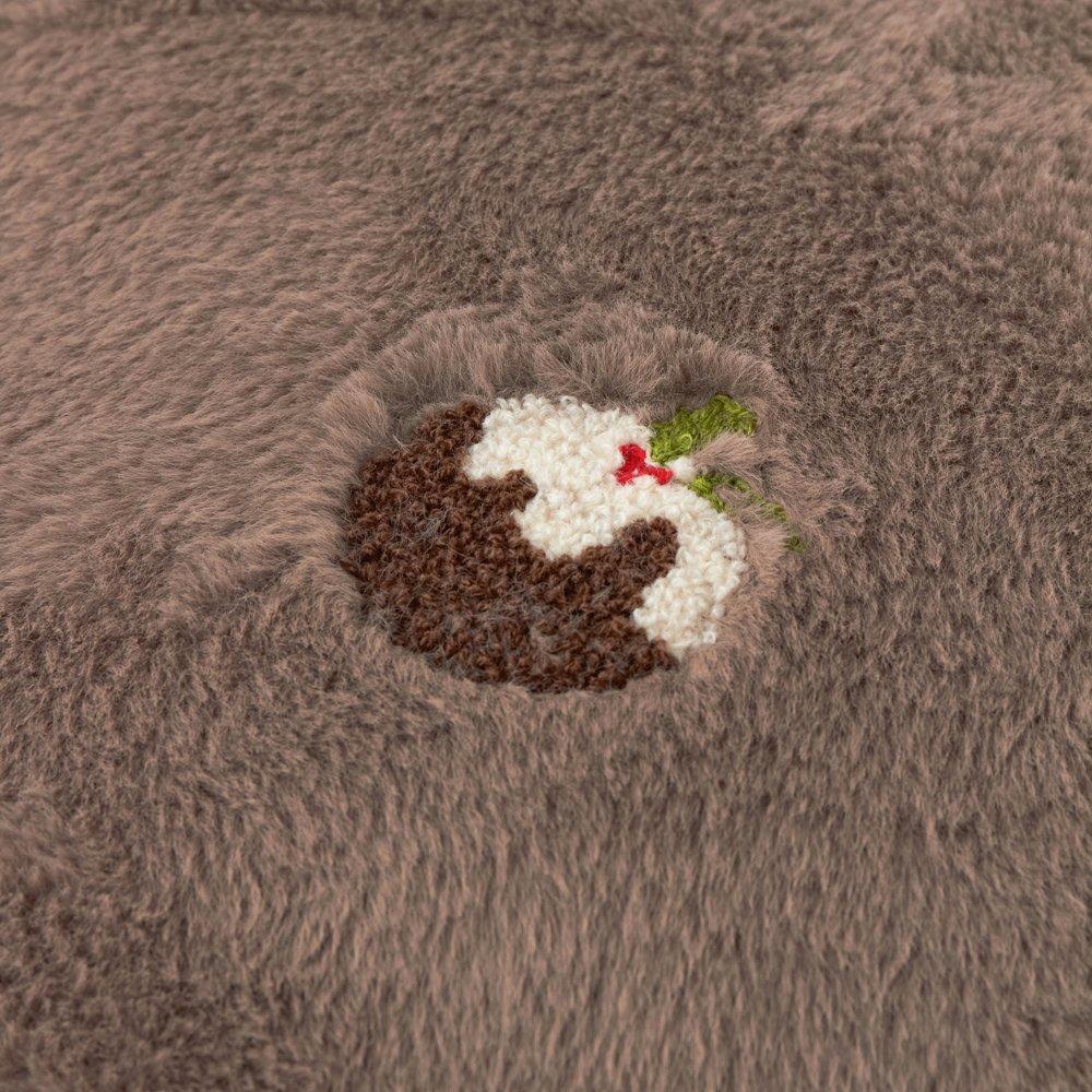 Mocha - Furn - Festive Puddings Faux Fur Cushion - 3