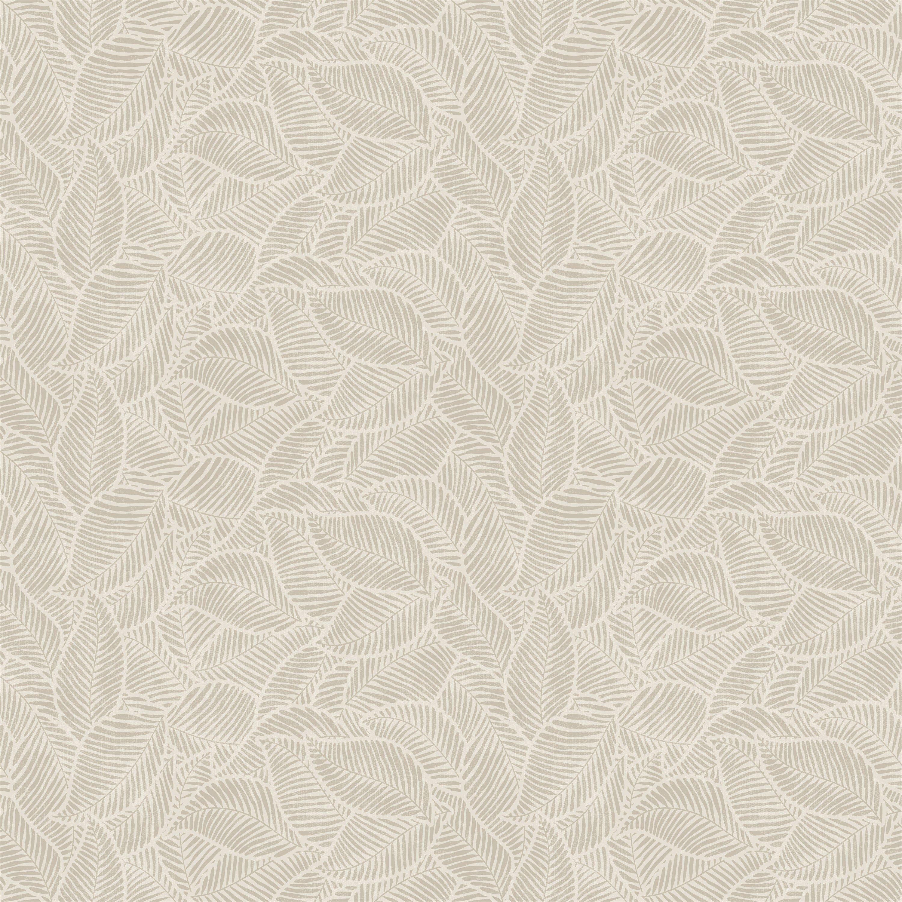 Neutral - Arthouse - Leaf Print Neutral Wallpaper - 1