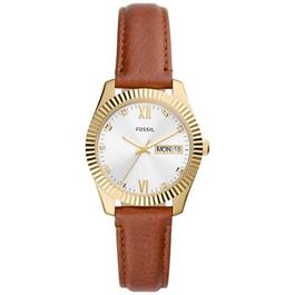 Fossil Ladies Fossil Scarlette Brown Gold Watch ES5184