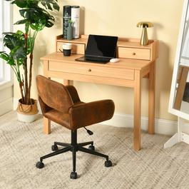 Urban Meuble Light Wood Desk & Swivel Chair Set