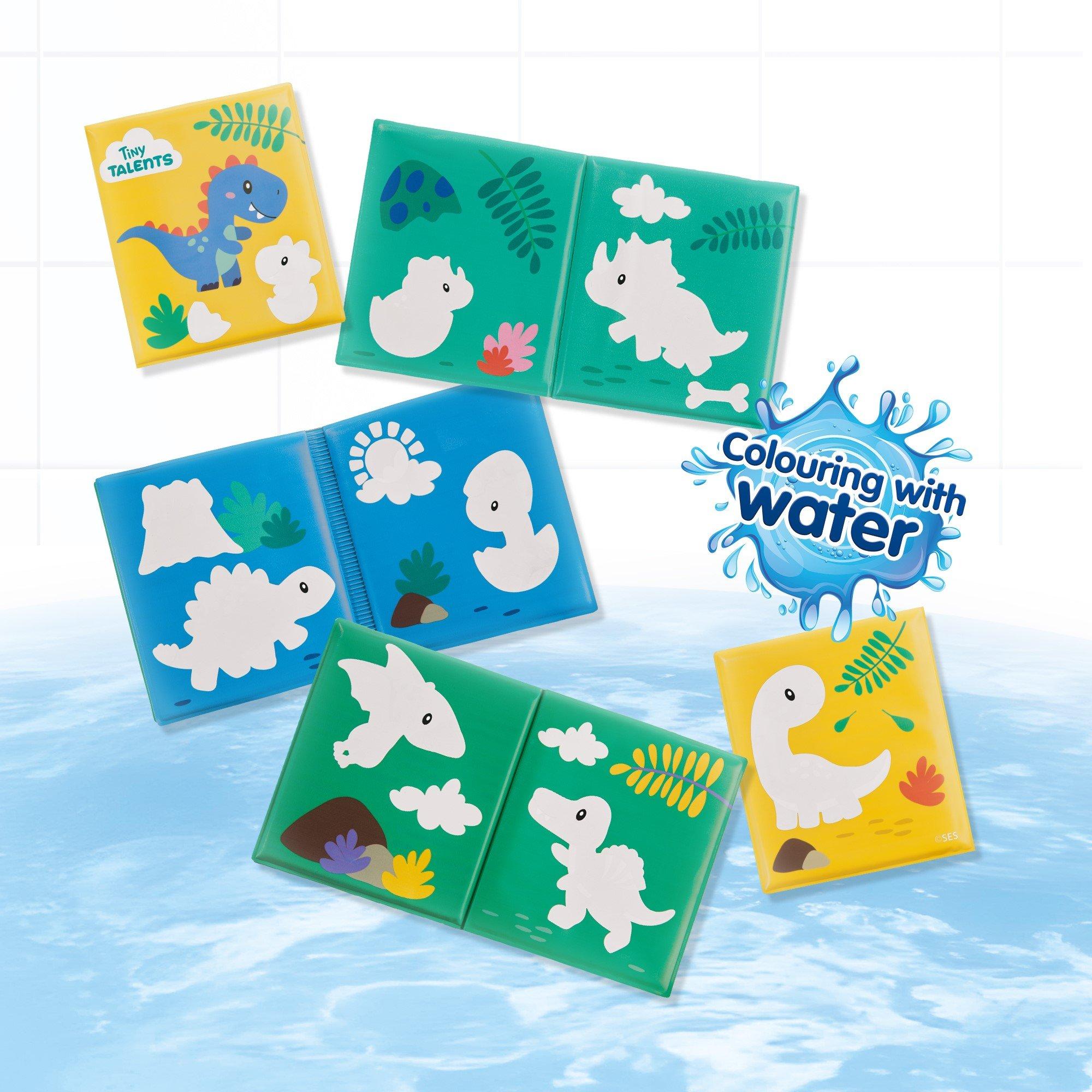 Ses Creative  Kids Bath Book - Colouring With Water Dinos - 