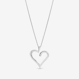 Simply Silver Sterling Silver 925 Polished Open Heart Pendant