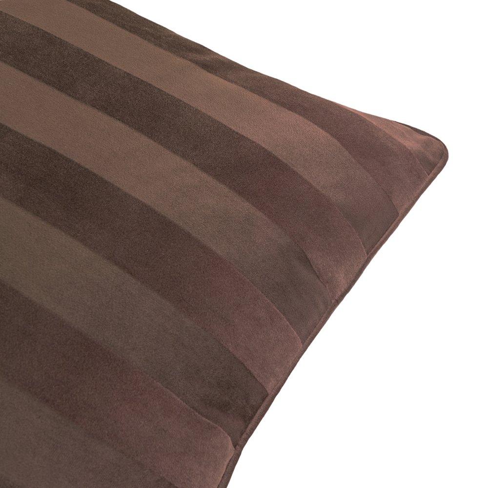 Chocolate - Yard - Regency Stripe Velvet Cushion - 2