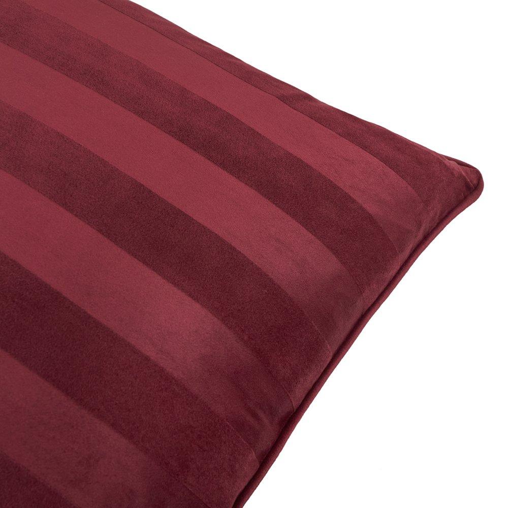 Burgundy - Yard - Regency Stripe Velvet Cushion - 2