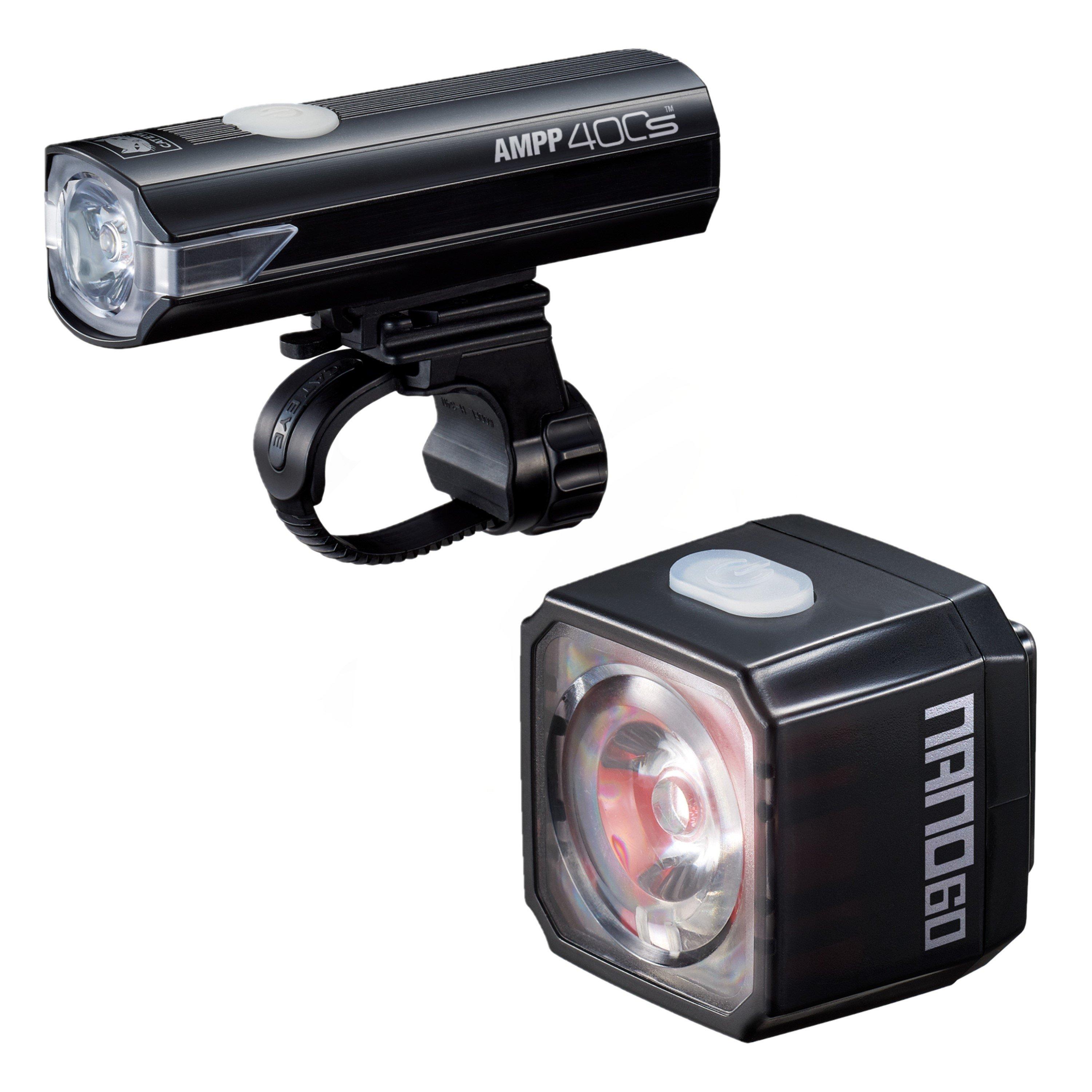 None - Cateye - AMPP 400S / Nano 60 Bike Light Set - 1