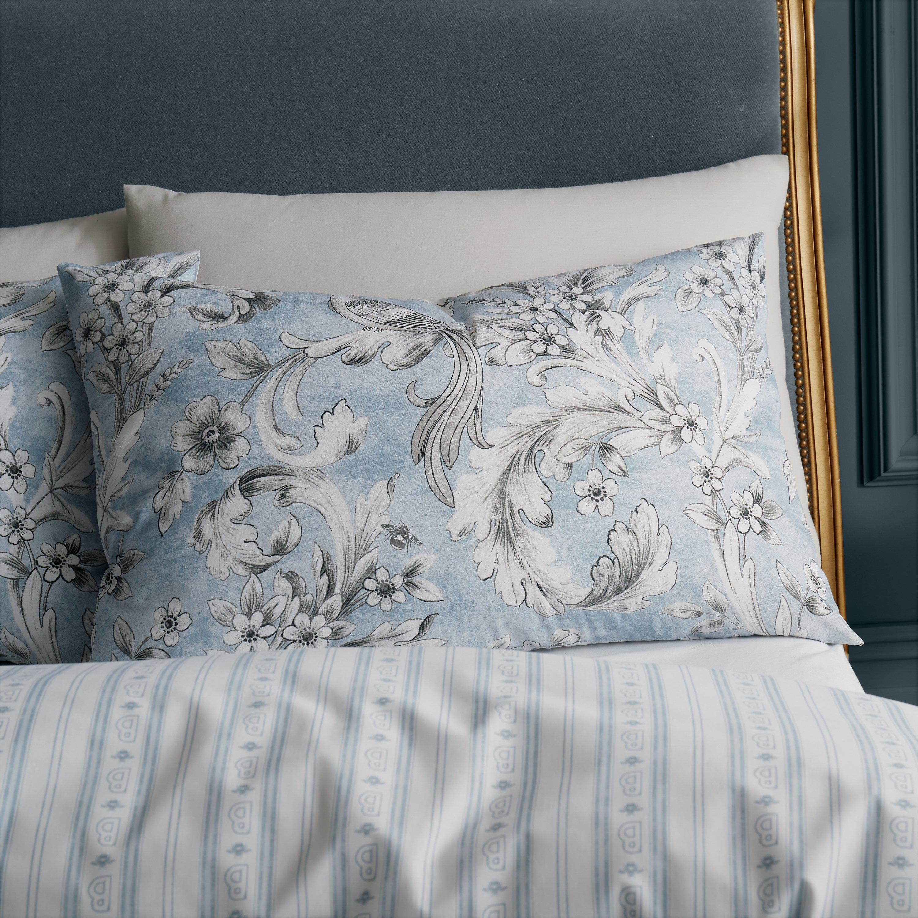 Blue - Catherine Lansfield - By CL Regal Floral Duvet Cover Set - 3