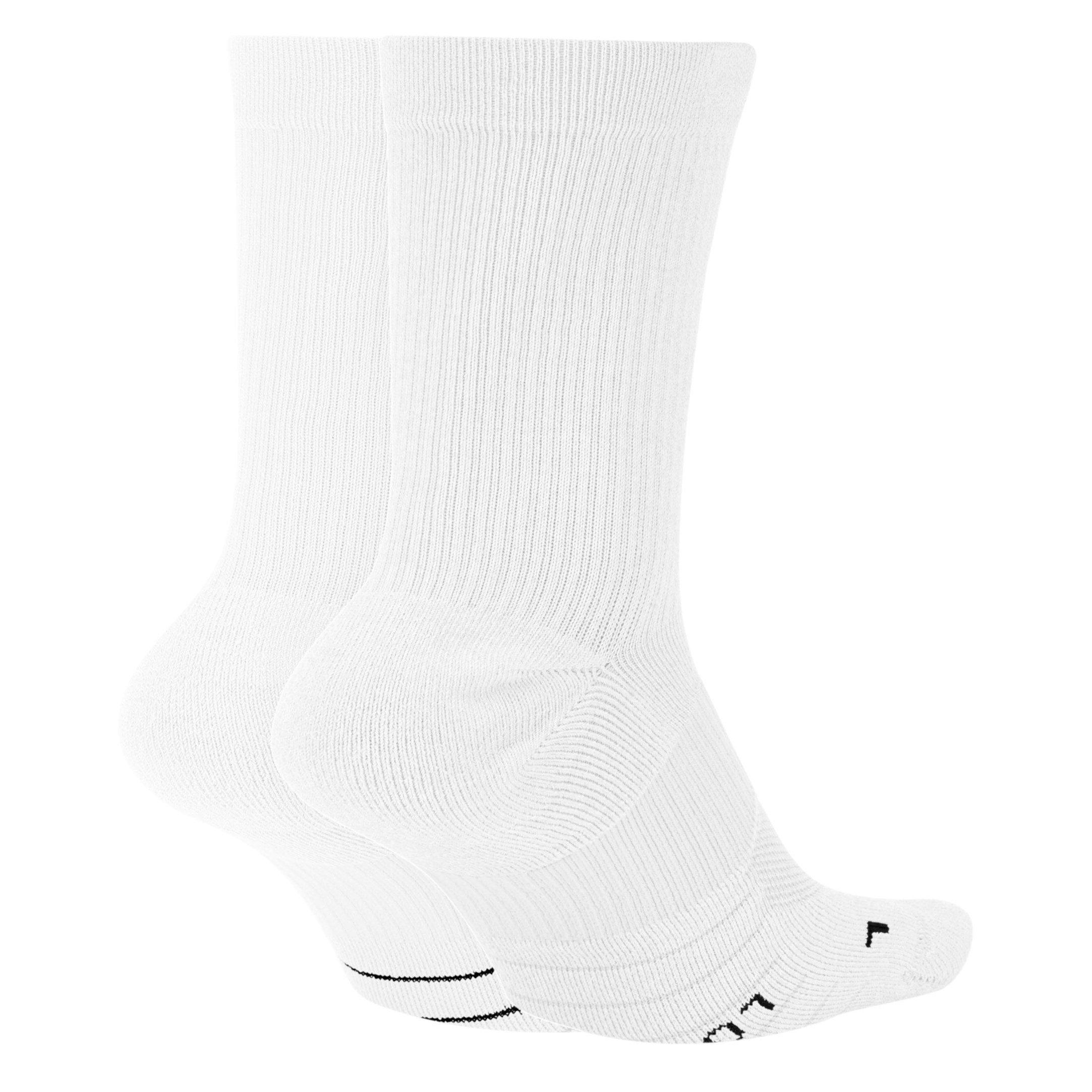 Weiß/Schwarz - Nike - Multiplier Crew Running Socks 2 Pack Unisex Adults - 2