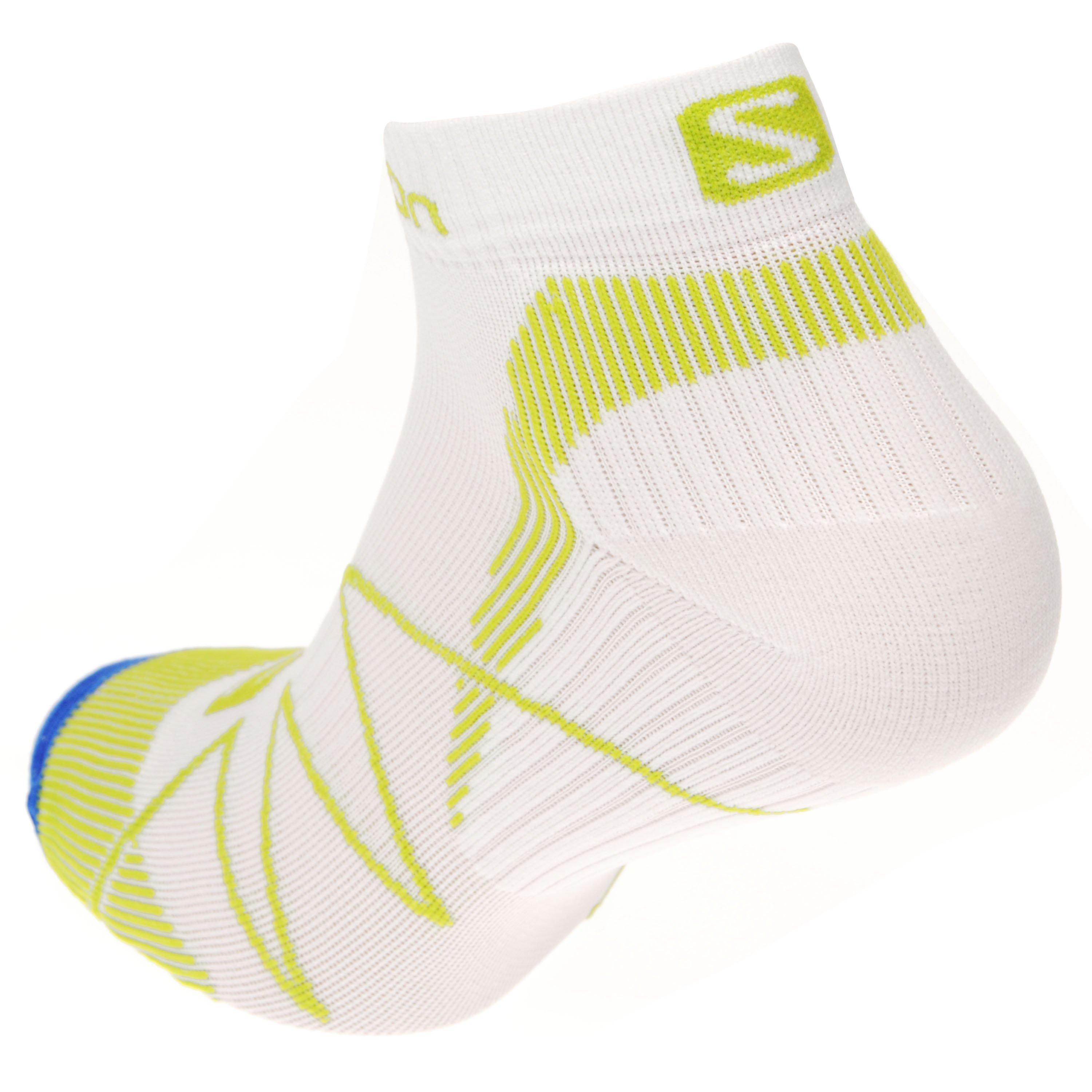 Bianco/Lime - Salomon - X Scream 2 Pack Mens Running Socks - 3