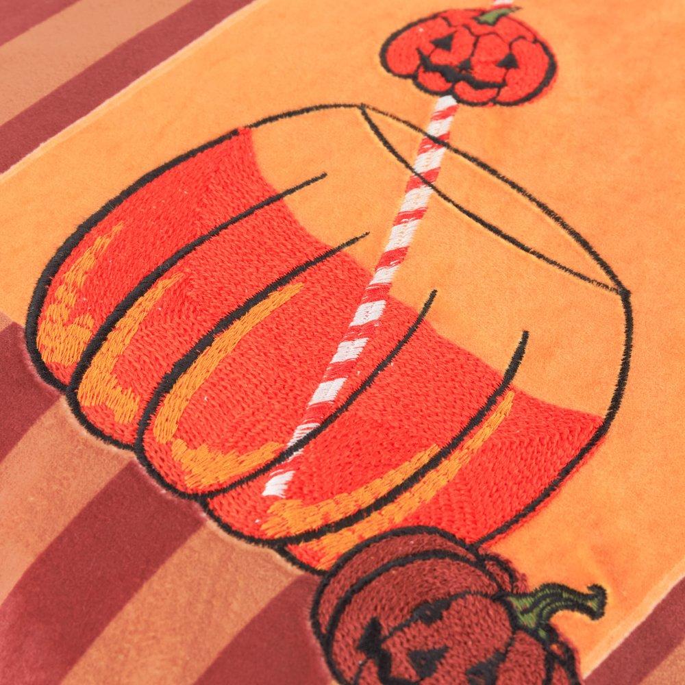 Orange - Furn - Pumpkin Spice Velvet Cushion - 3