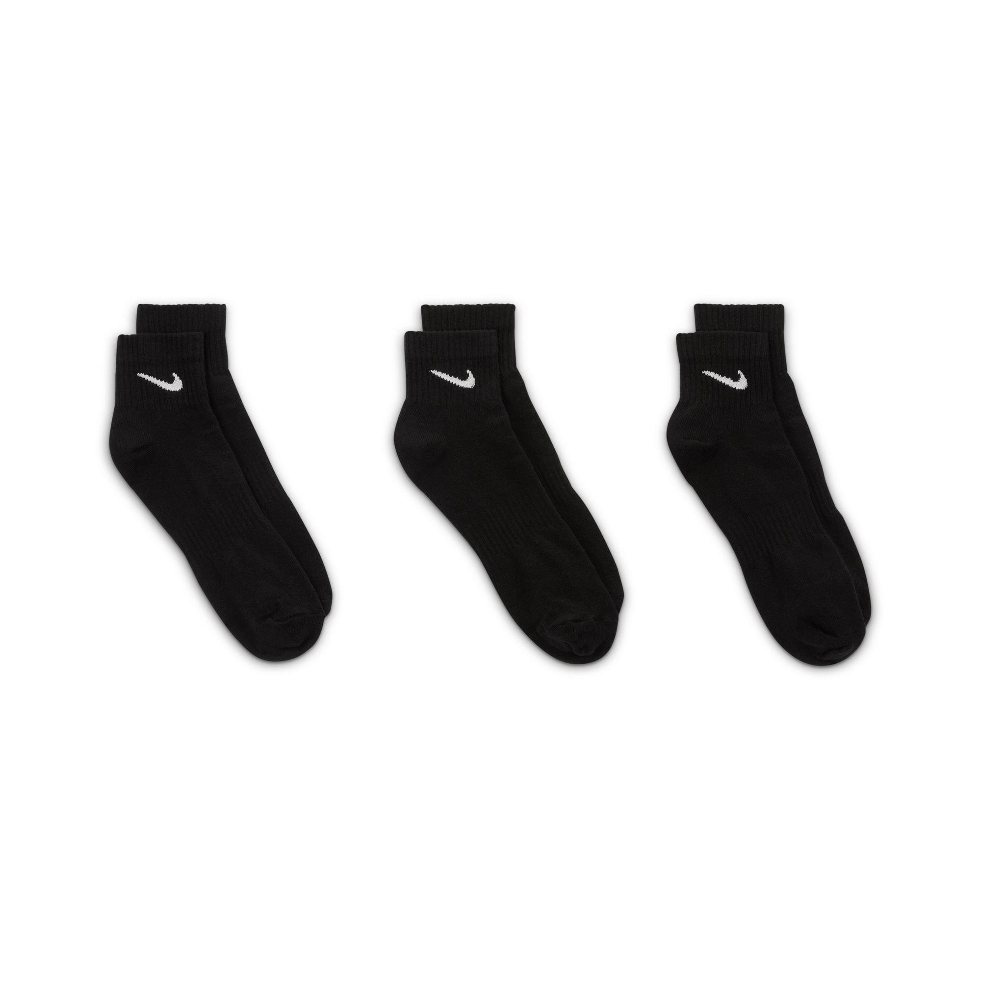 Crno/Bijelo - Nike - Everyday Lightweight Training Ankle Socks (3 Pairs) - 5
