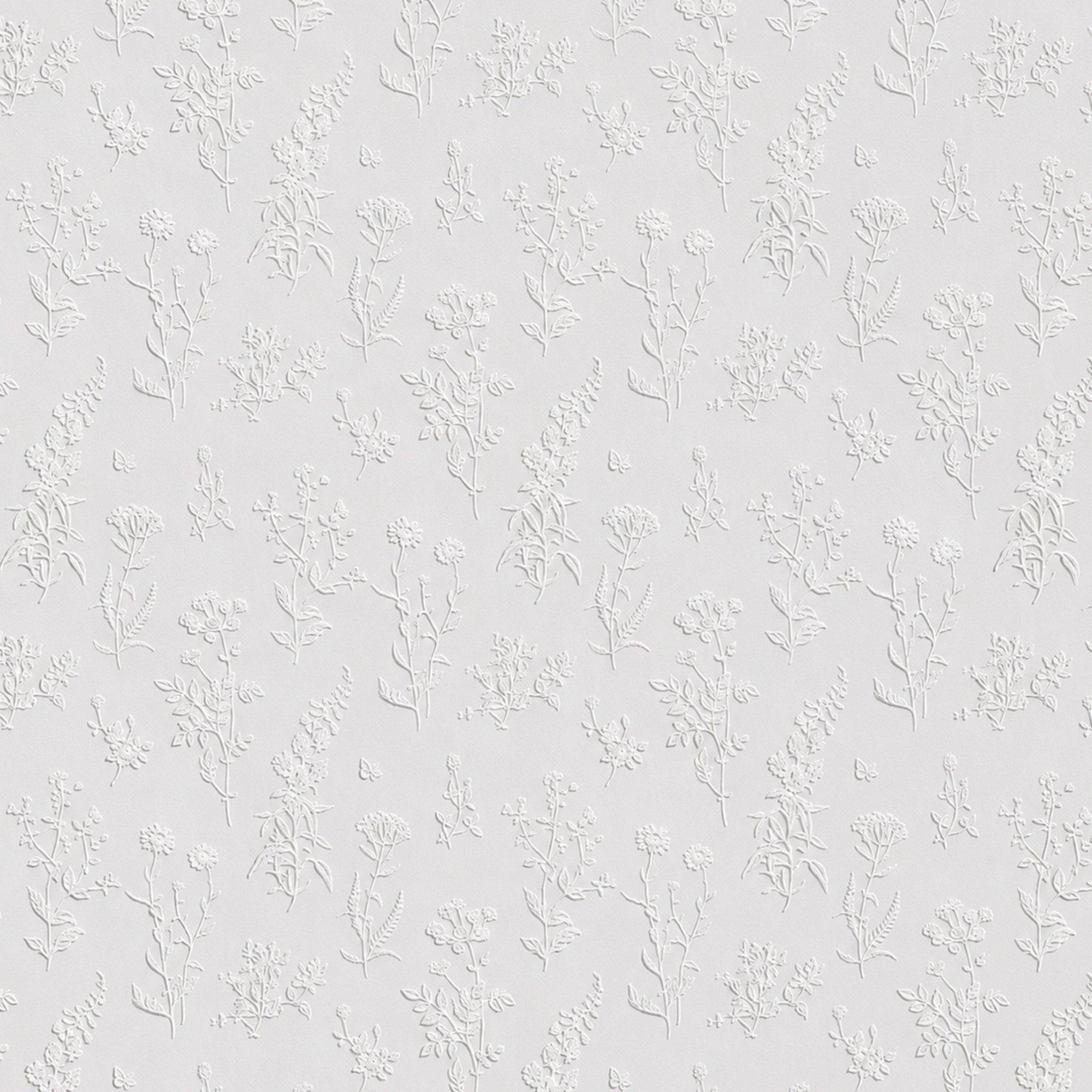 White - Superfresco Easy - Ada Paintable Wallpaper - 1
