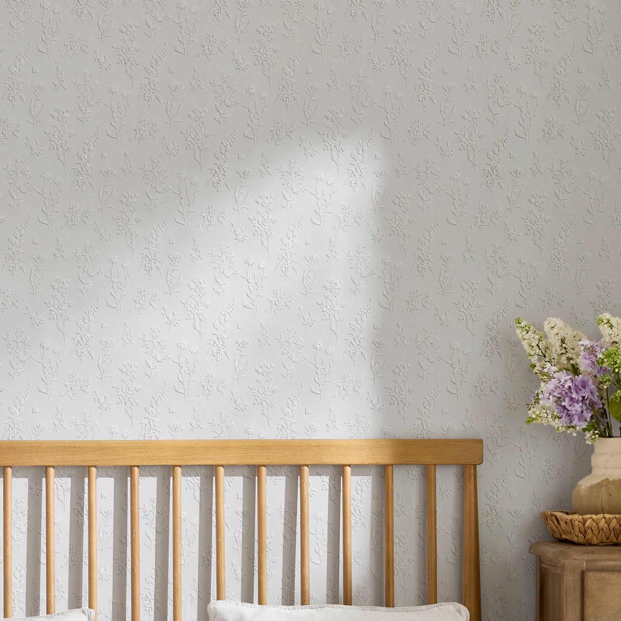 White - Superfresco Easy - Ada Paintable Wallpaper - 2
