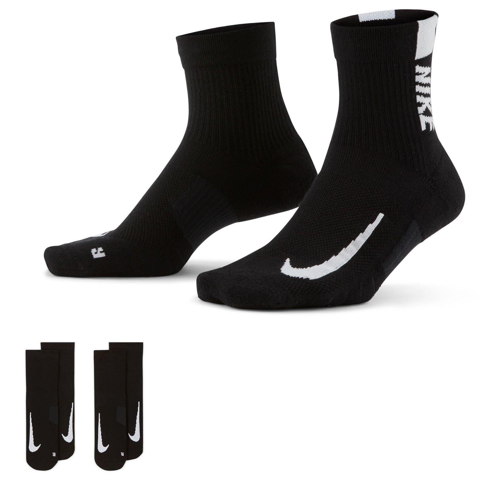 Black - Nike - Ankle 2 Pack Running Socks - 1