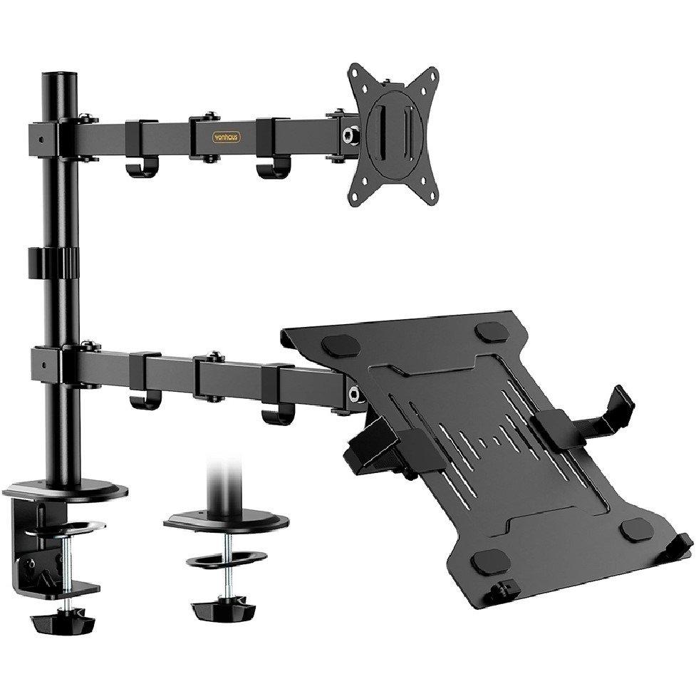 Vonhaus  Monitor Mount & Laptop And Tablet Shelf - Black