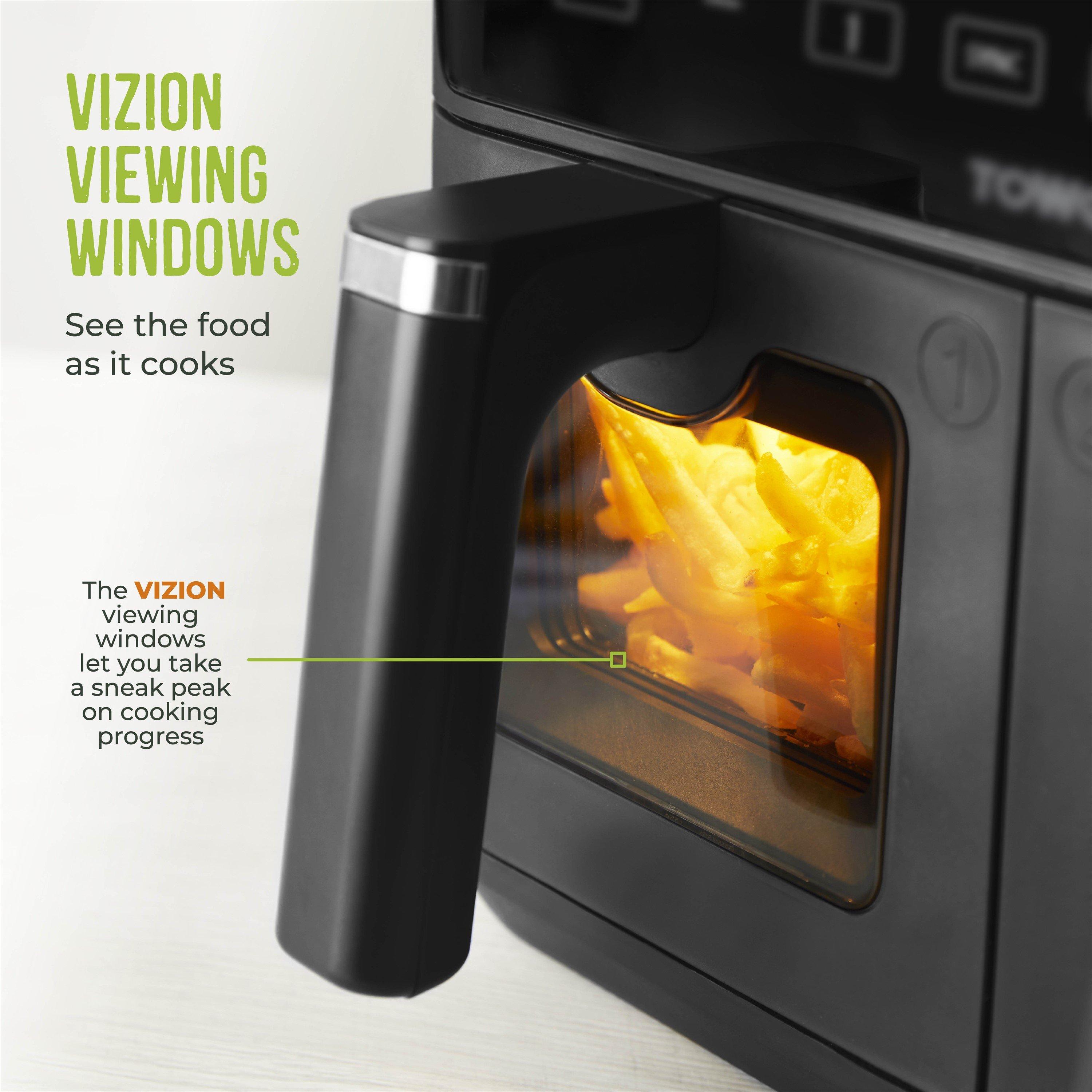 Black - Tower - Vortx 9L Vizion Dual Air Fryer Digital Black - 5