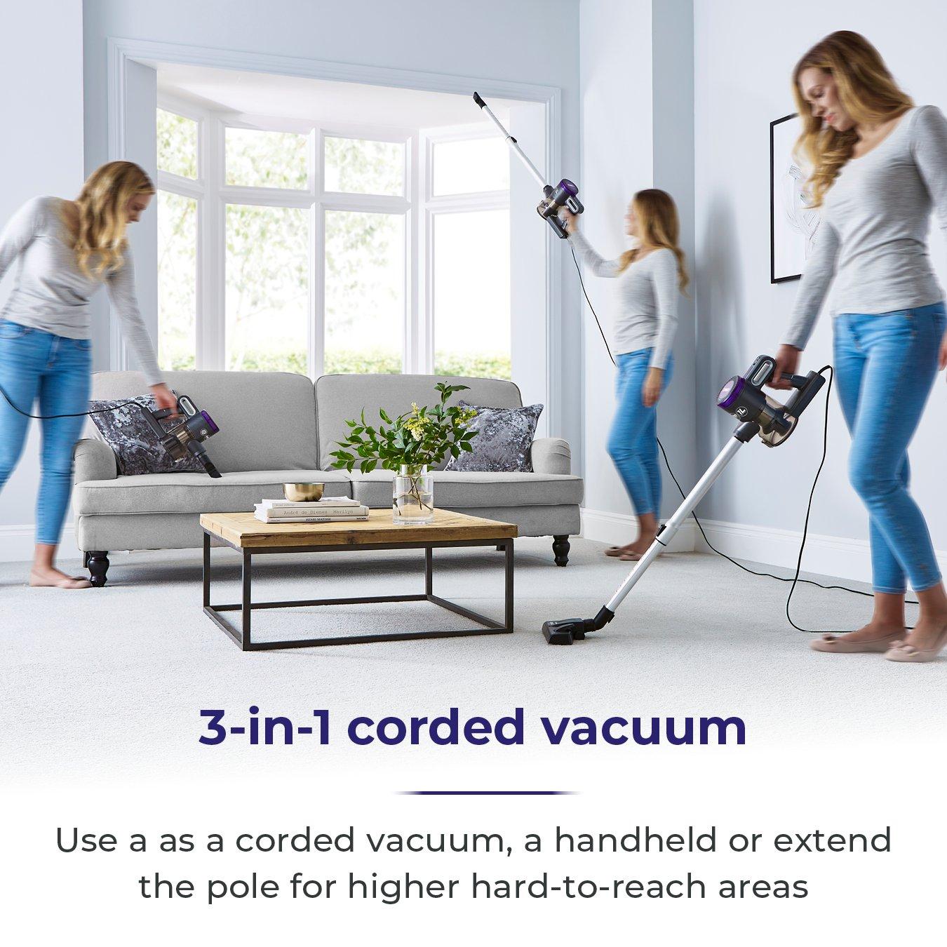 Blue - Tower - XEC20 Plus 600W Corded 3-in-1 Vacuum Cleaner - 3