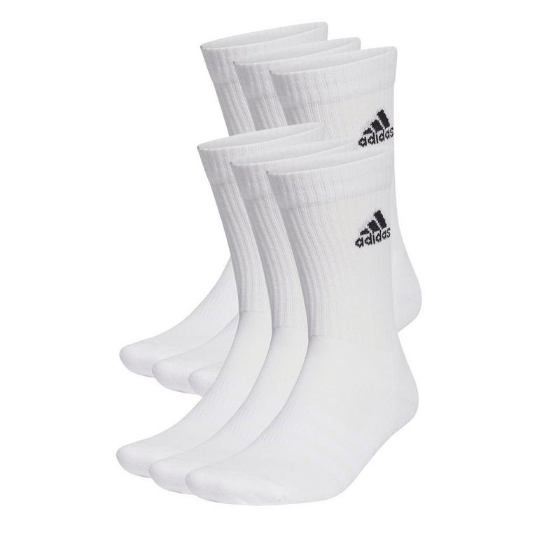 Blanc - adidas - Crew Socks 6 Pack Mens