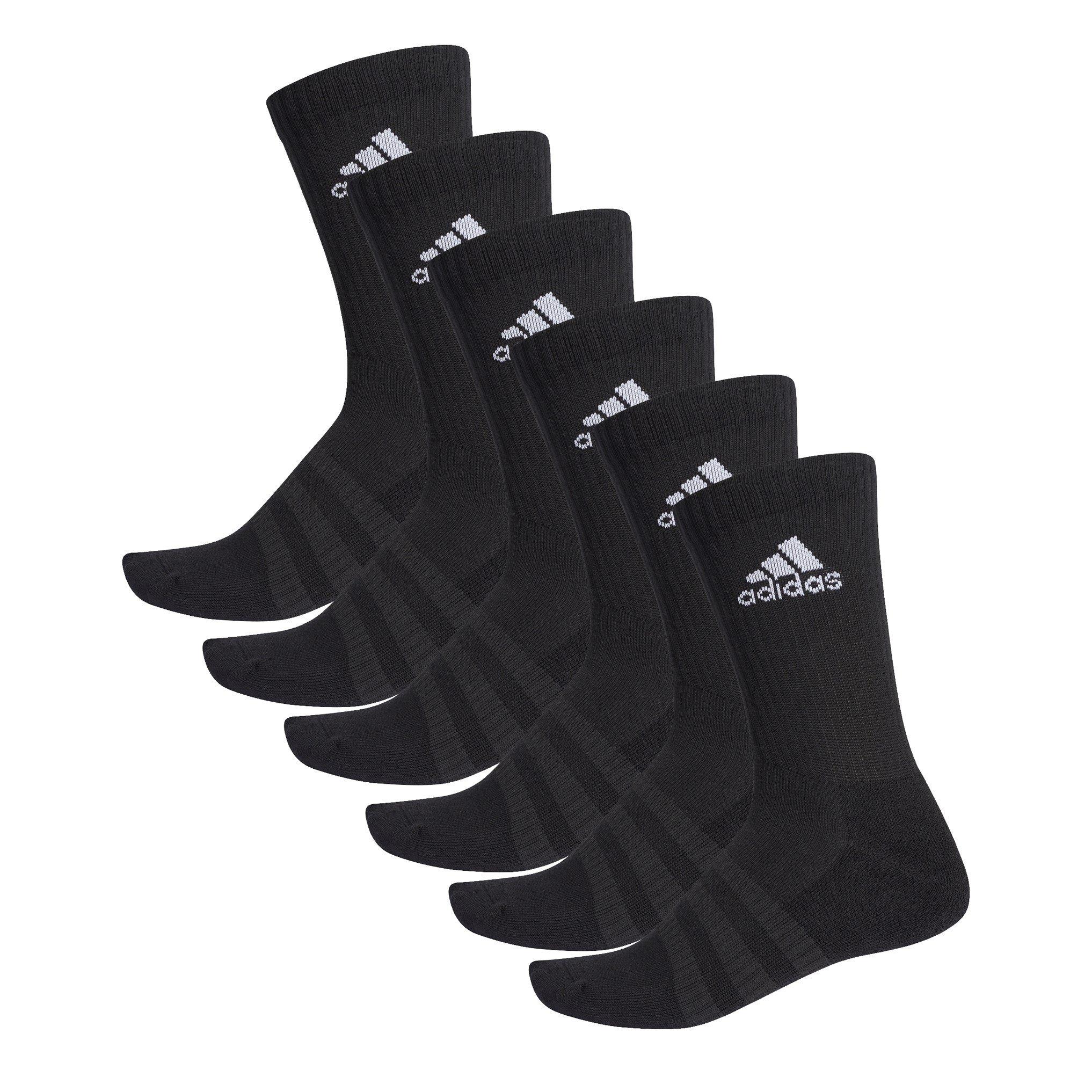 Nero - adidas - Crew Socks 6 Pack Mens