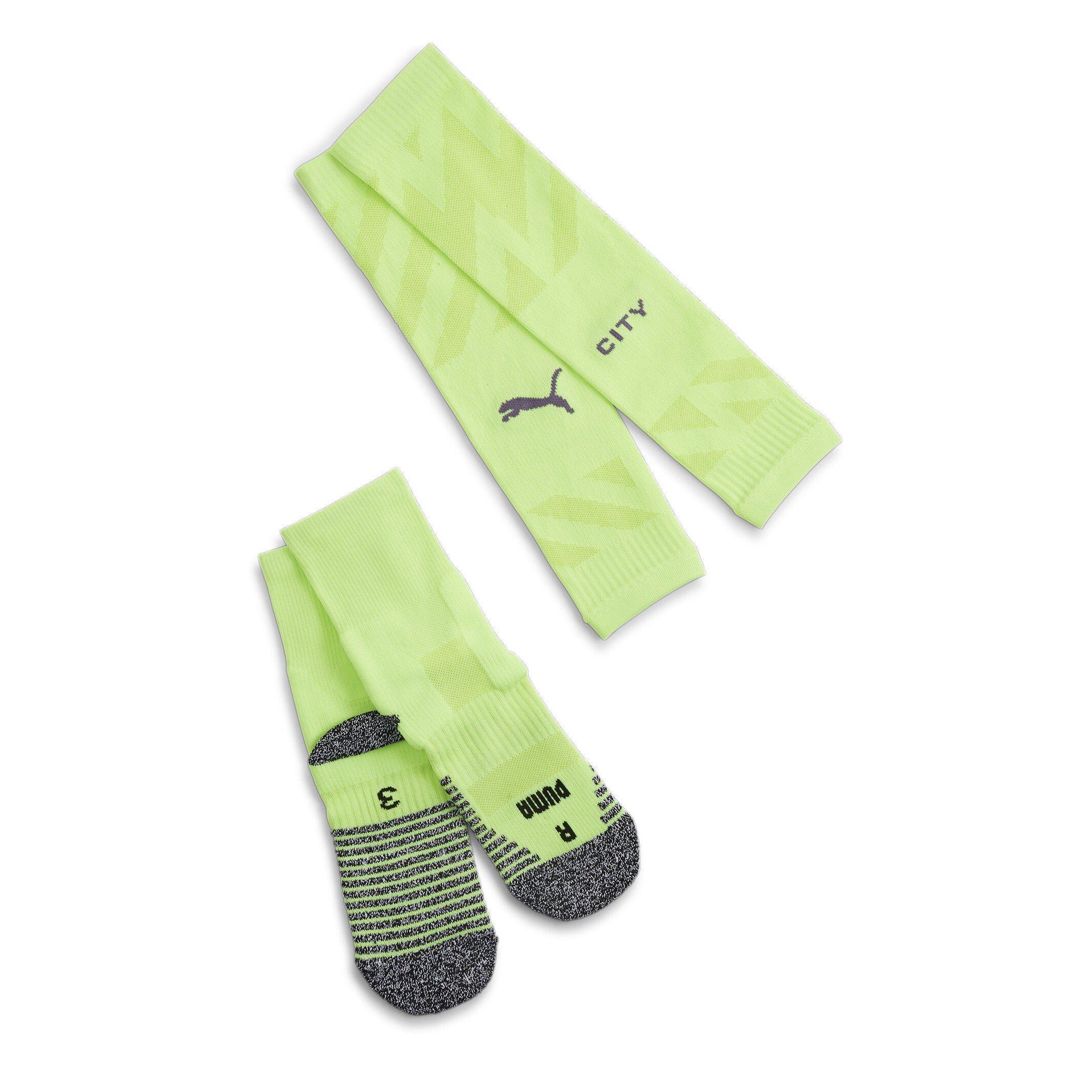 Puma Men's Team Mcfc Gk Socks Promo Football Sock - Fast Yellow - Mens 12+