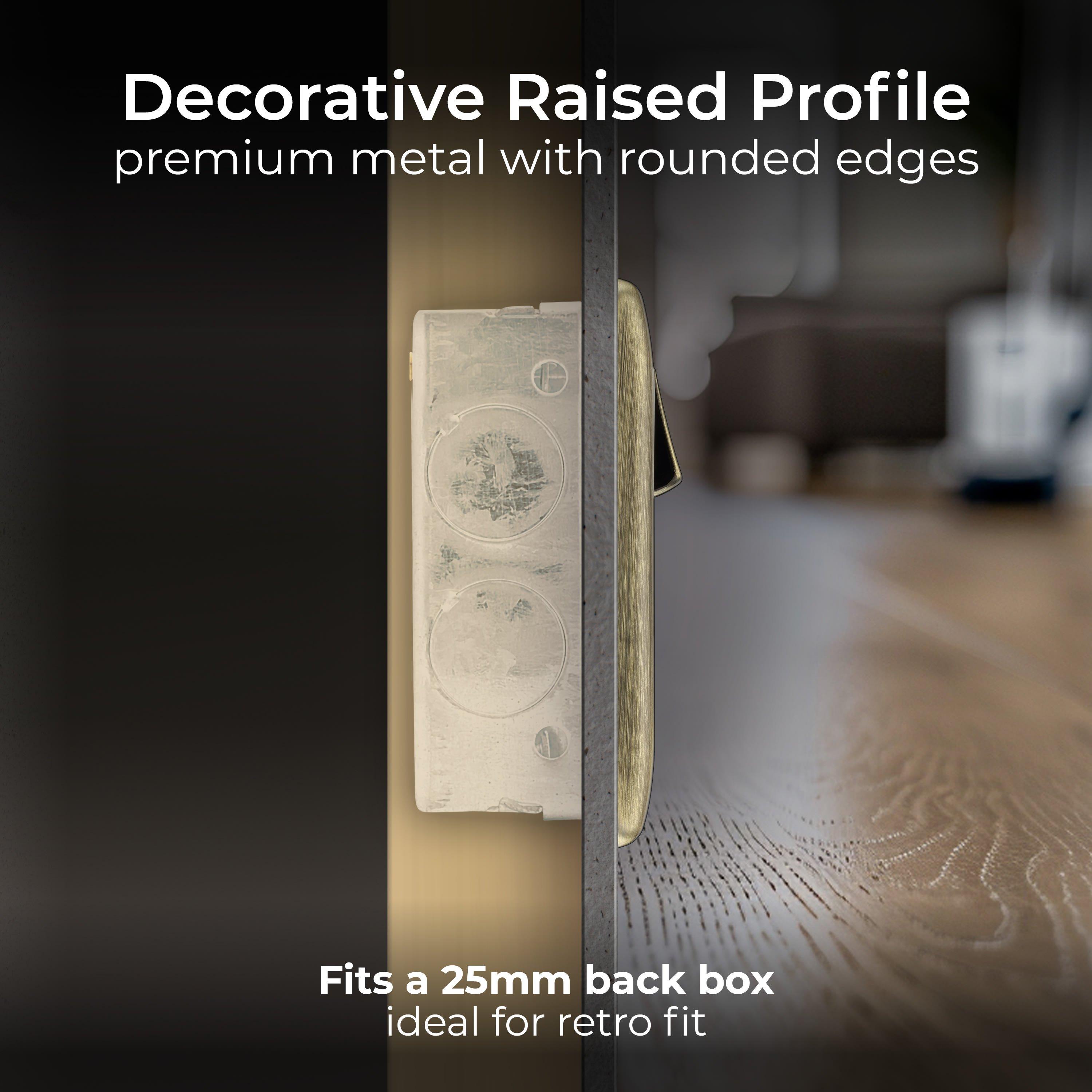 Antique Brass - BG - BG Nexus Metal Double Socket Antique Brass - 5