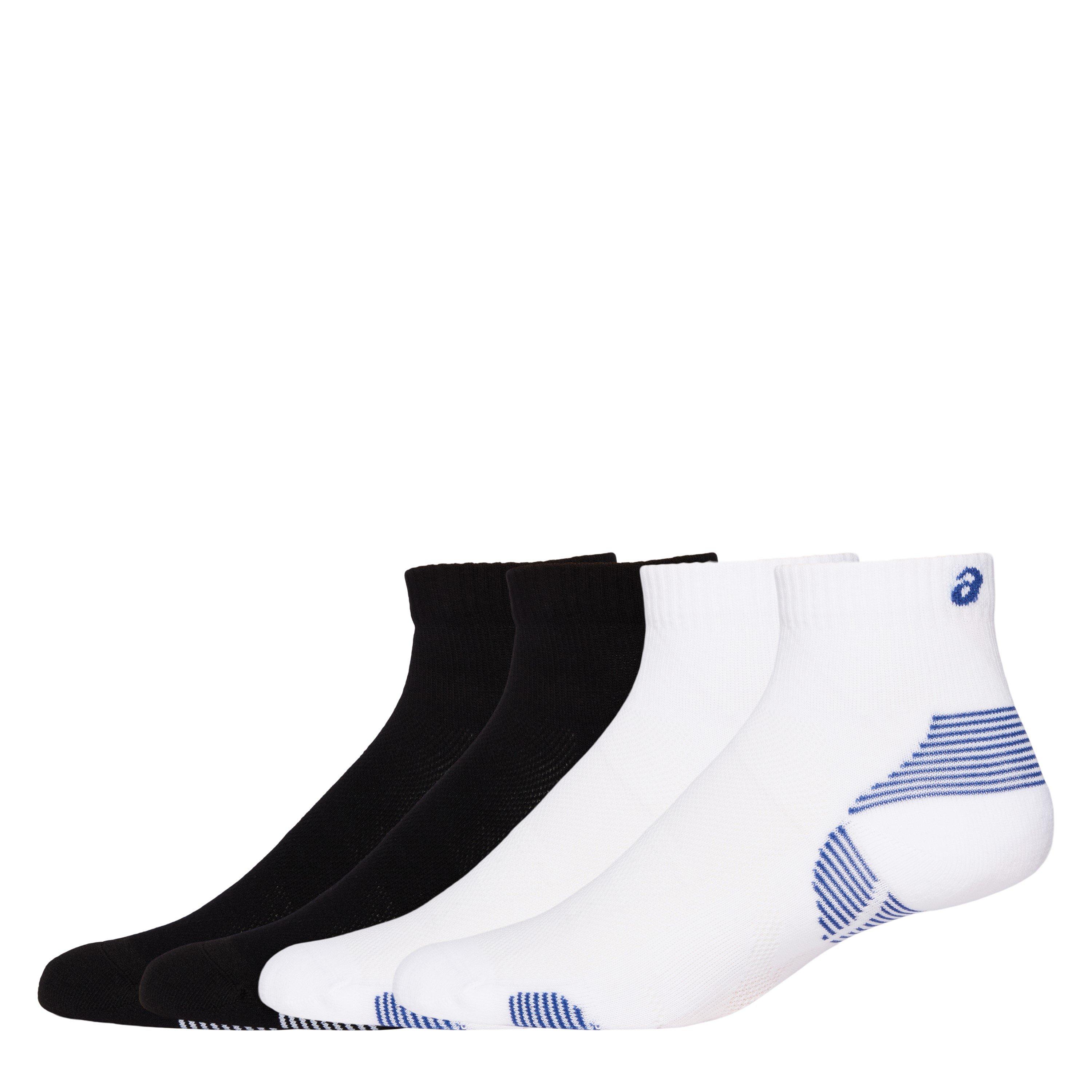 Bianco/Azzurro - Asics - 2PK Cushioned Running Quarter Sock - 2