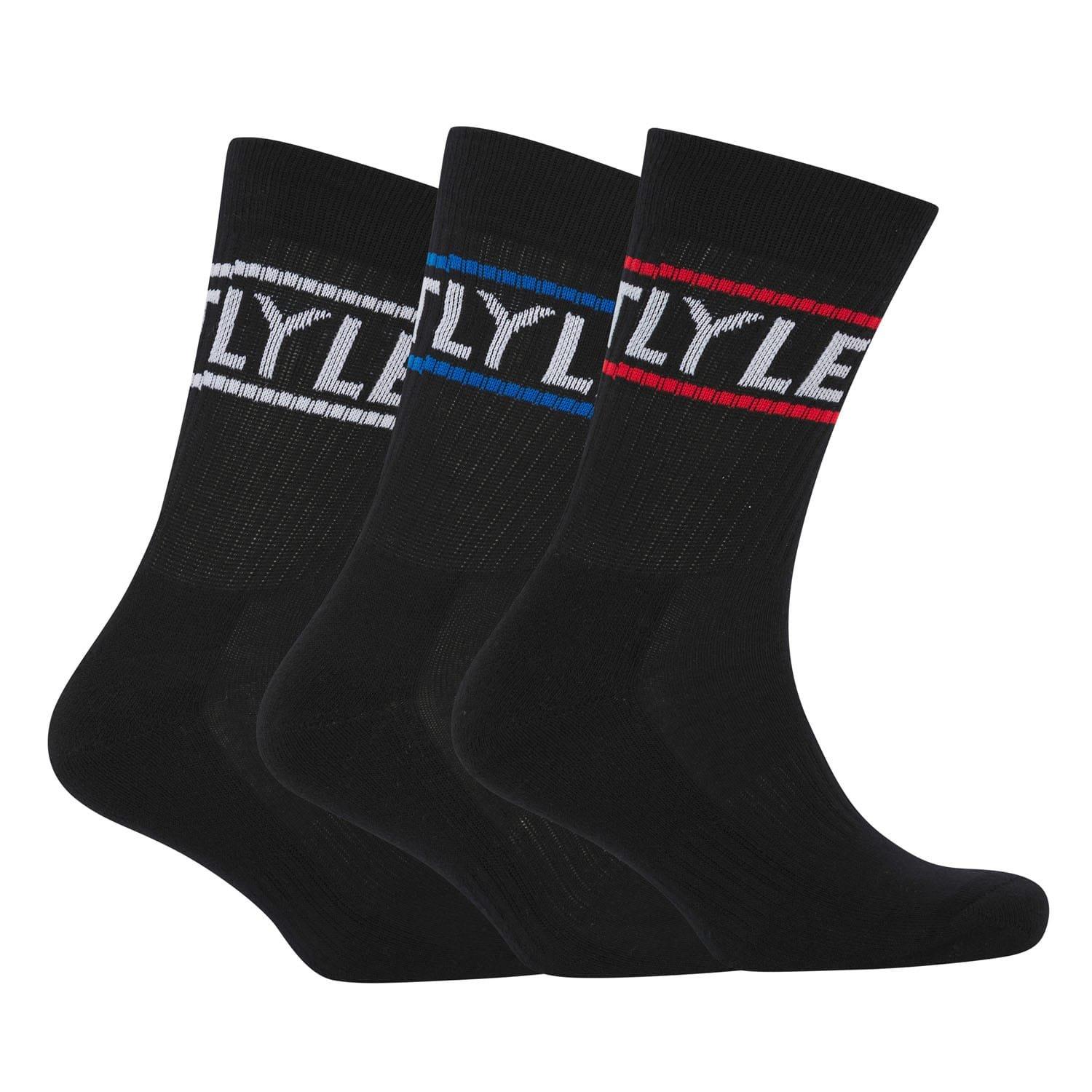 Black - Lyle and Scott - 3 Pack of Logo Sport Socks