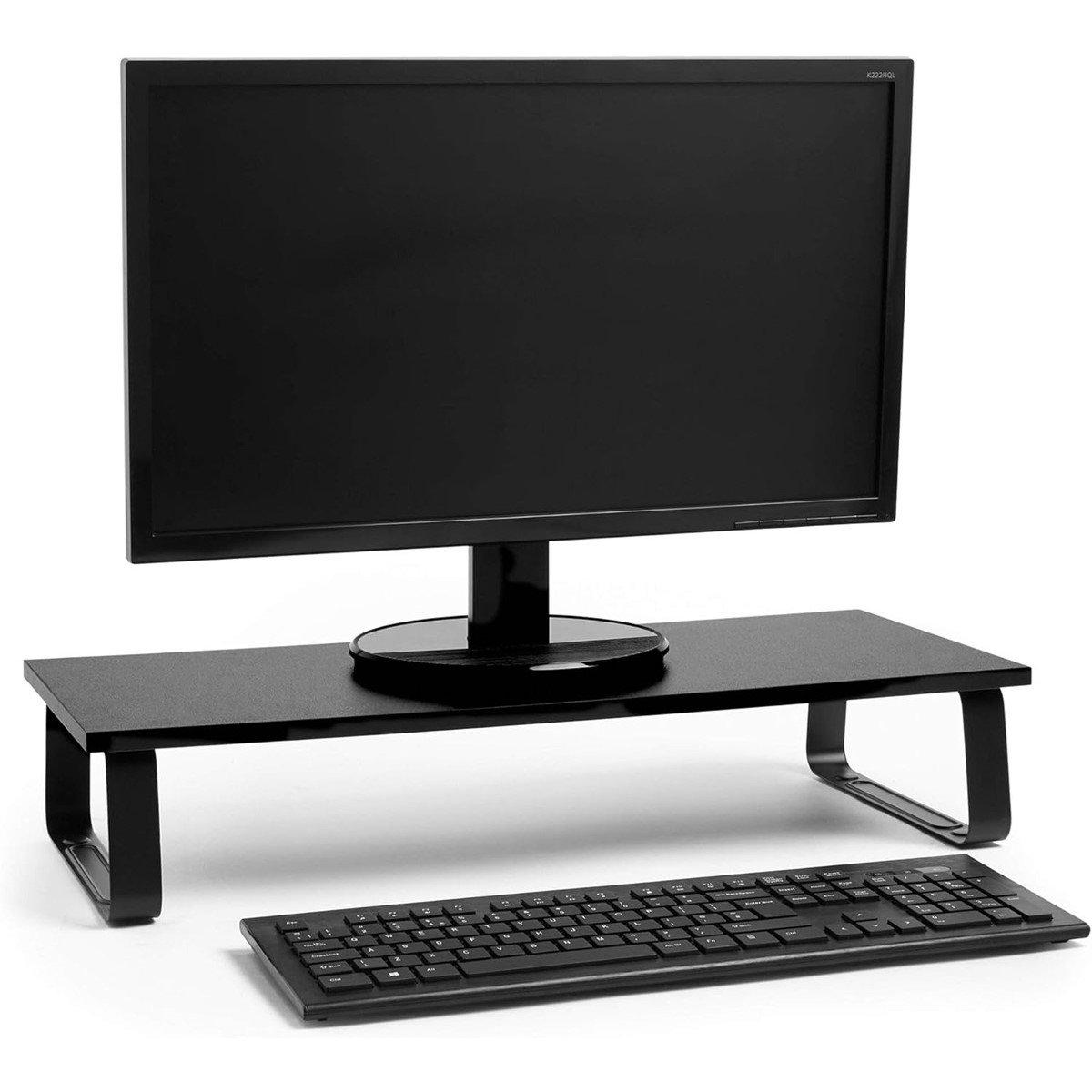 Black - VonHaus - Black Monitor Stand - 1