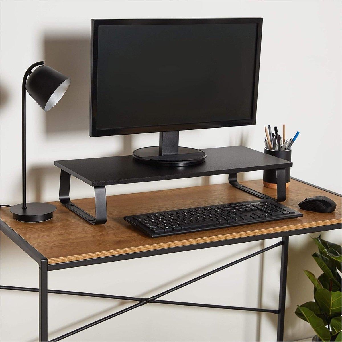 Black - VonHaus - Black Monitor Stand - 3