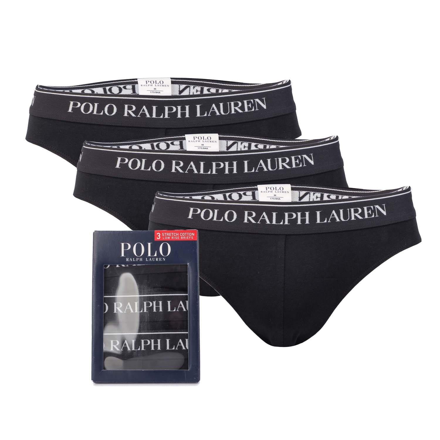 Black - Polo Ralph Lauren - Men's Cotton 3 Pack Briefs