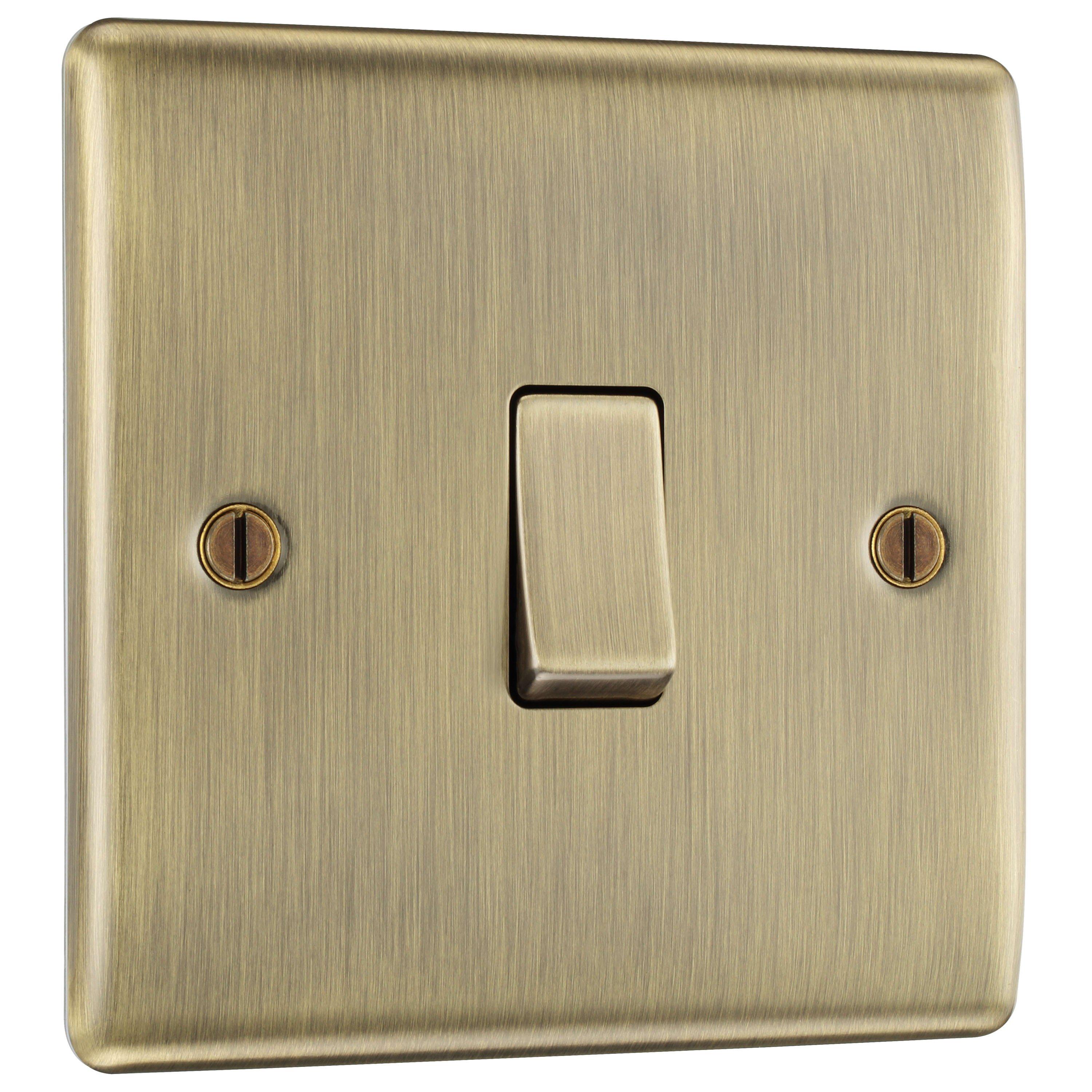 Antique Brass - BG - BG Nexus Metal Single Light Switch Antique Brass 2 - 1