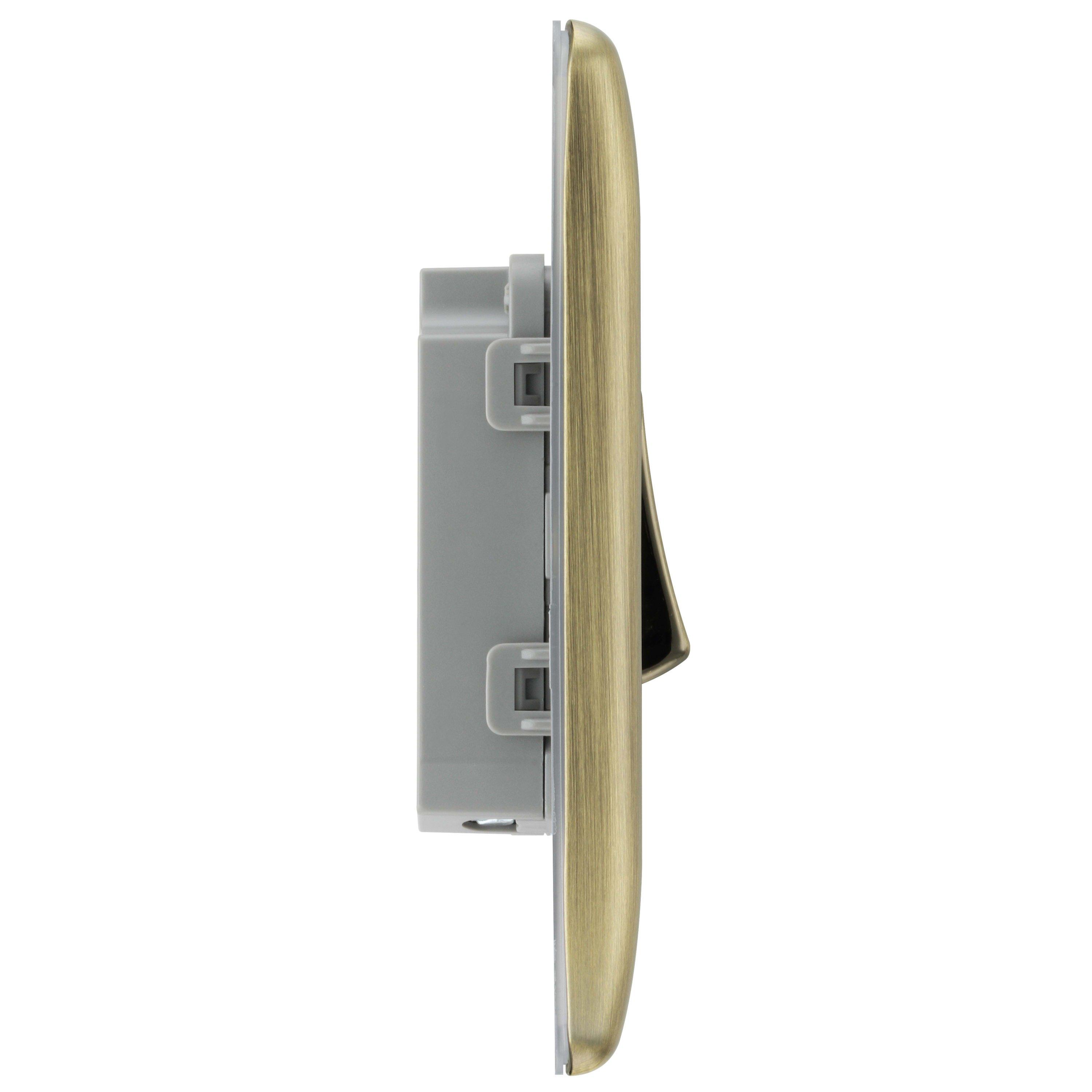 Antique Brass - BG - BG Nexus Metal Single Light Switch Antique Brass 2 - 2
