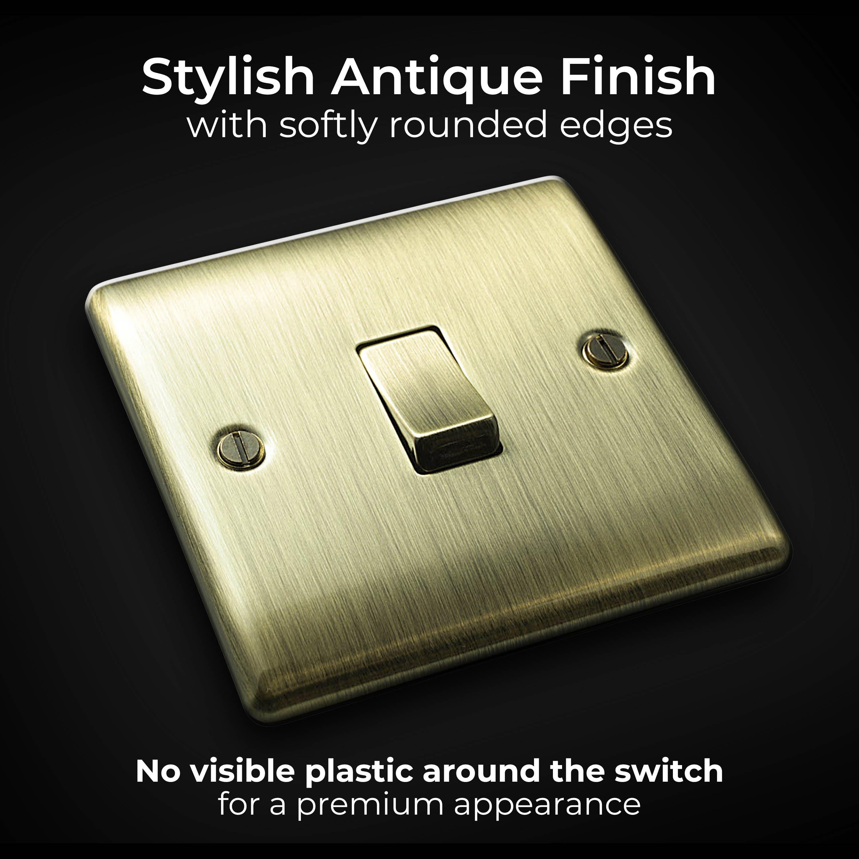 Antique Brass - BG - BG Nexus Metal Single Light Switch Antique Brass 2 - 4