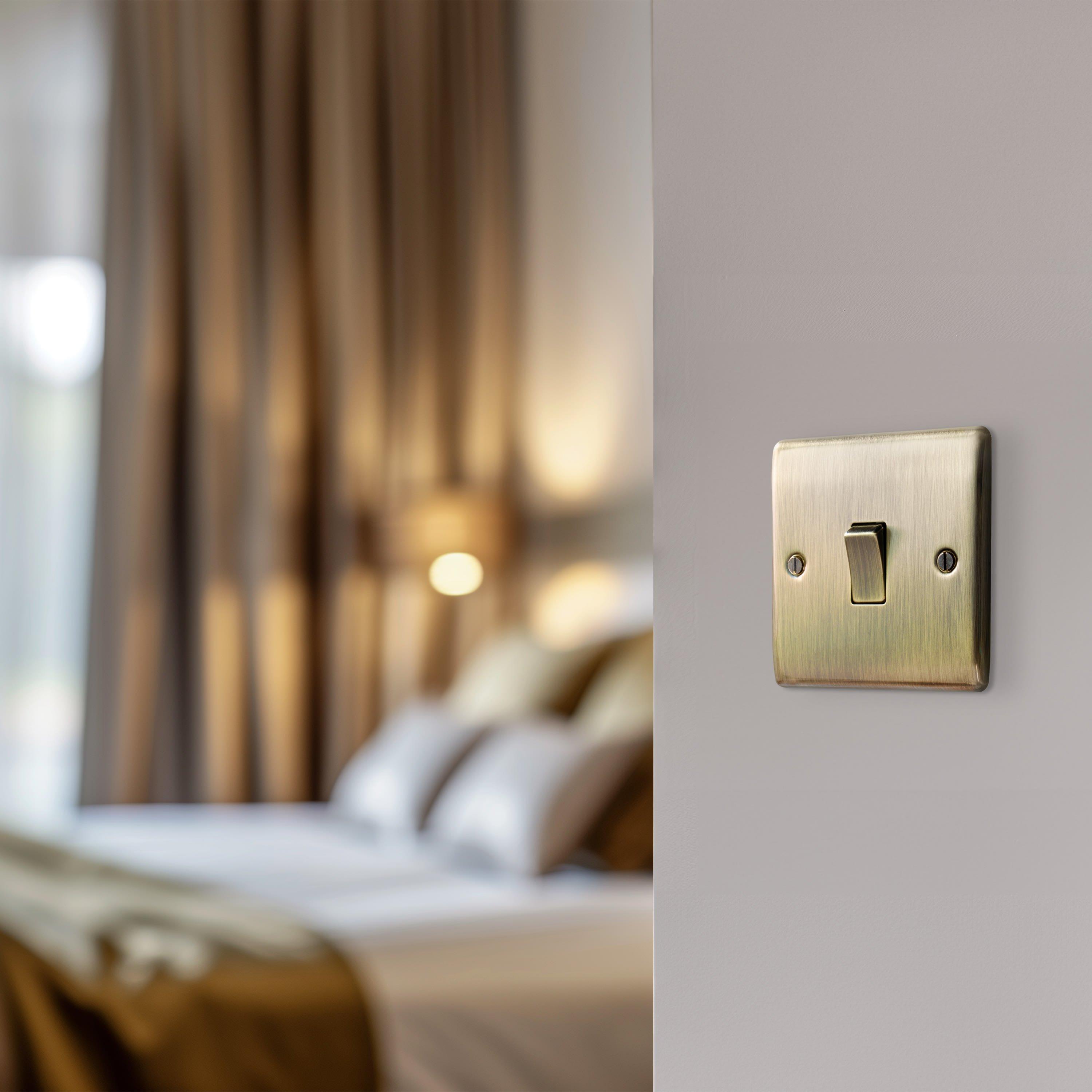 Antique Brass - BG - BG Nexus Metal Single Light Switch Antique Brass 2 - 8